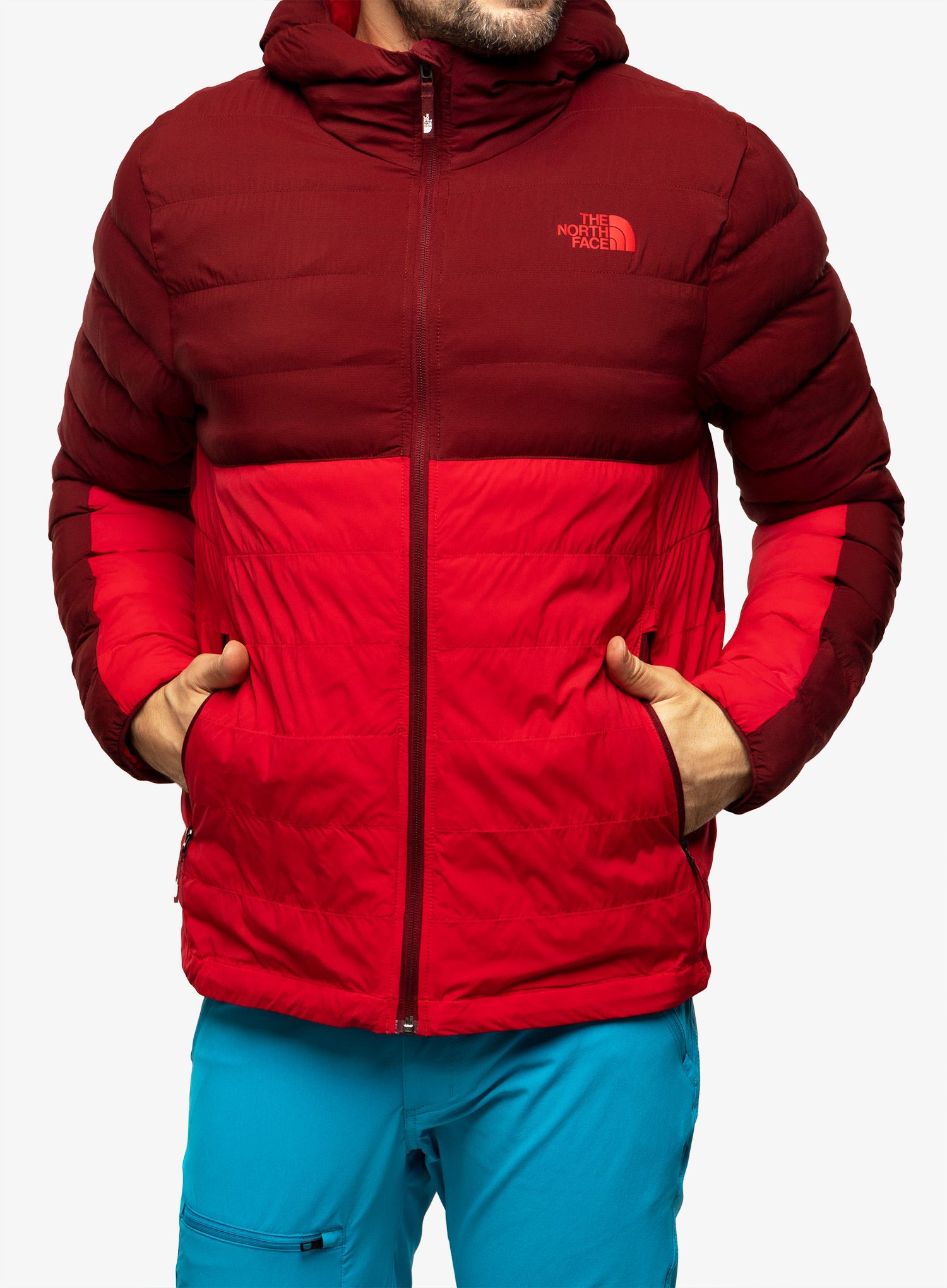 Sintetična jakna The North Face Thermoball 50/50 Jacket - cordovan/tnf red