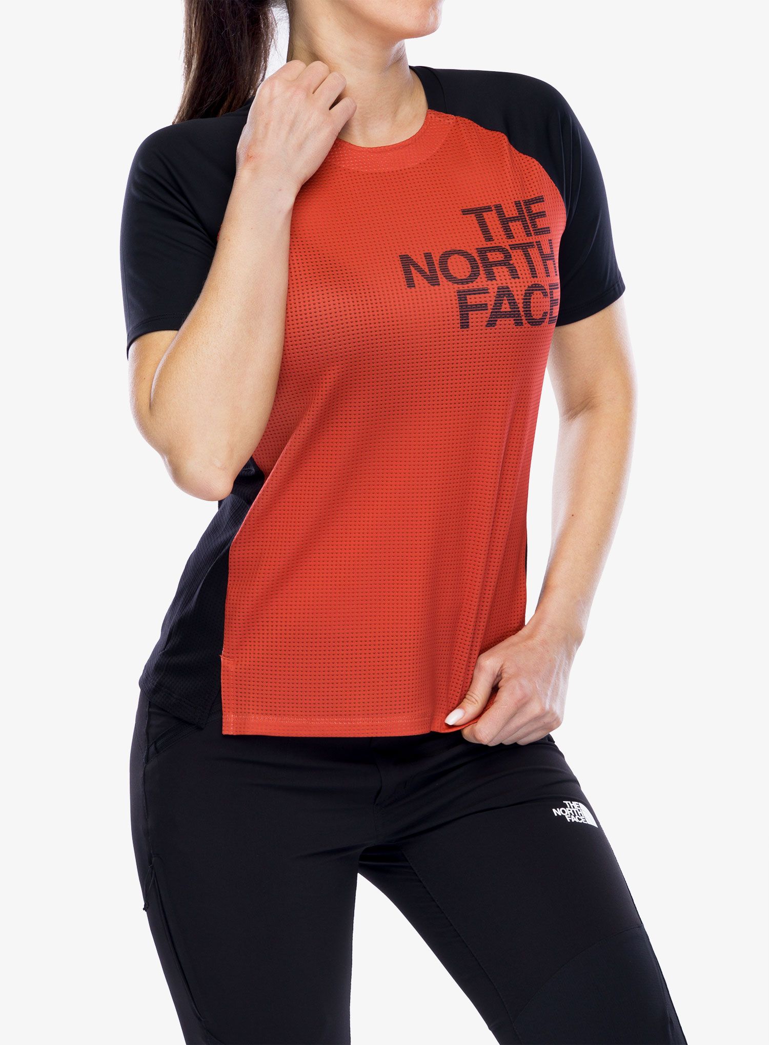 Ženska majica The North Face Trailjammer S/S Tee - auburn glaze/tnf black