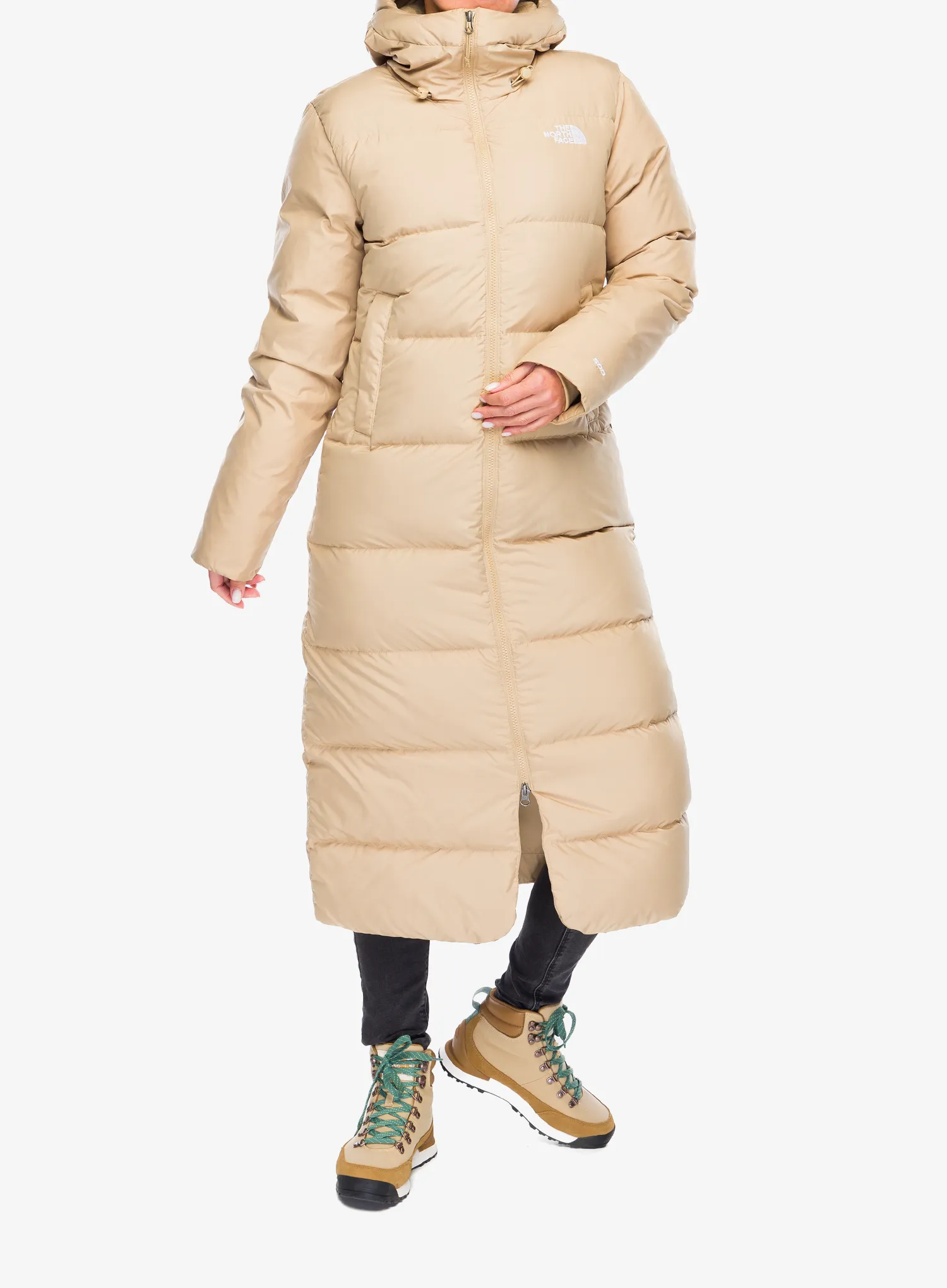 Puhast plašč The North Face Triple C Parka - khaki stone