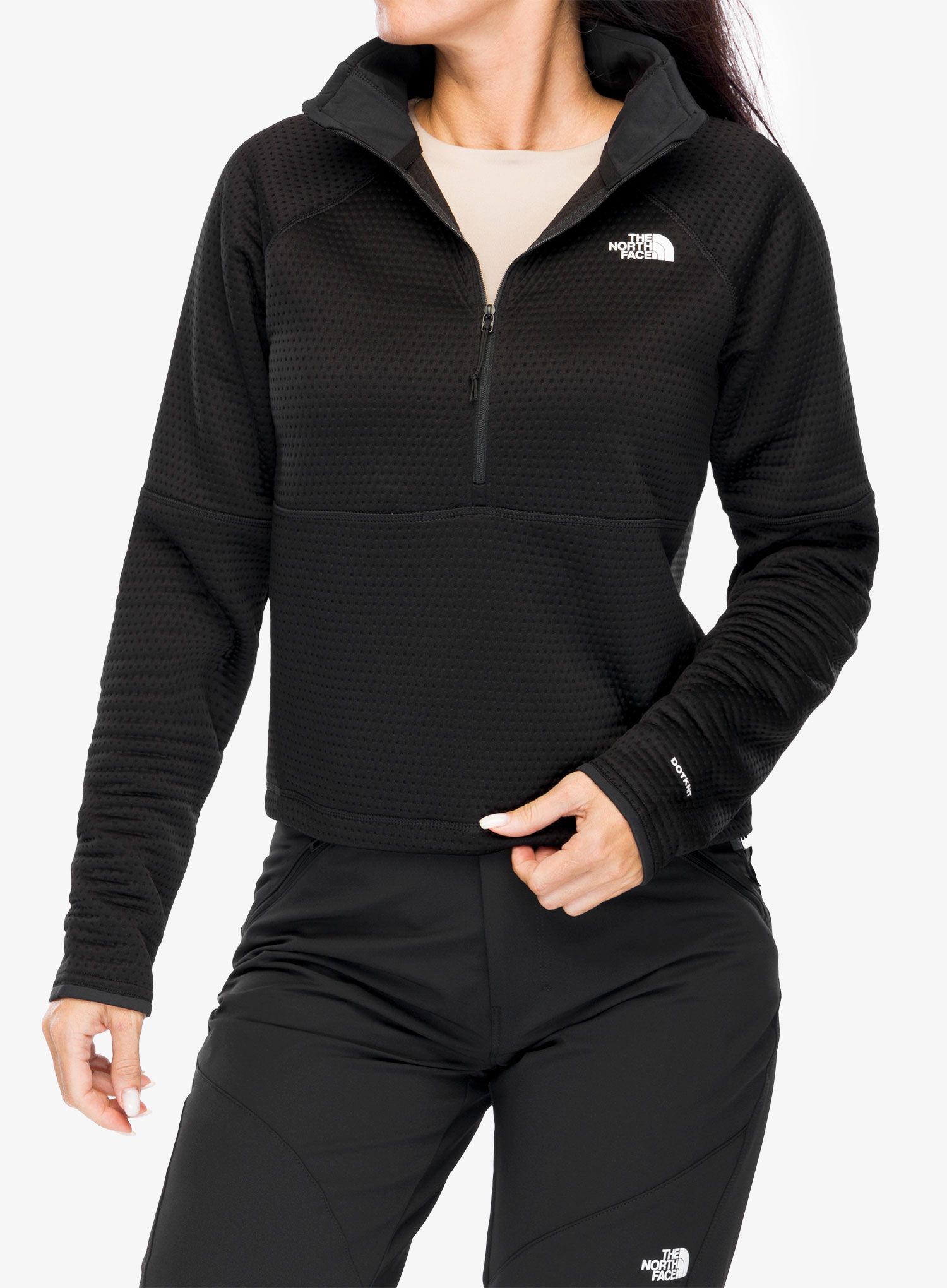 Ženska jopica brez kapuce The North Face Vertical Thermal 1/4 Zip - tnf black