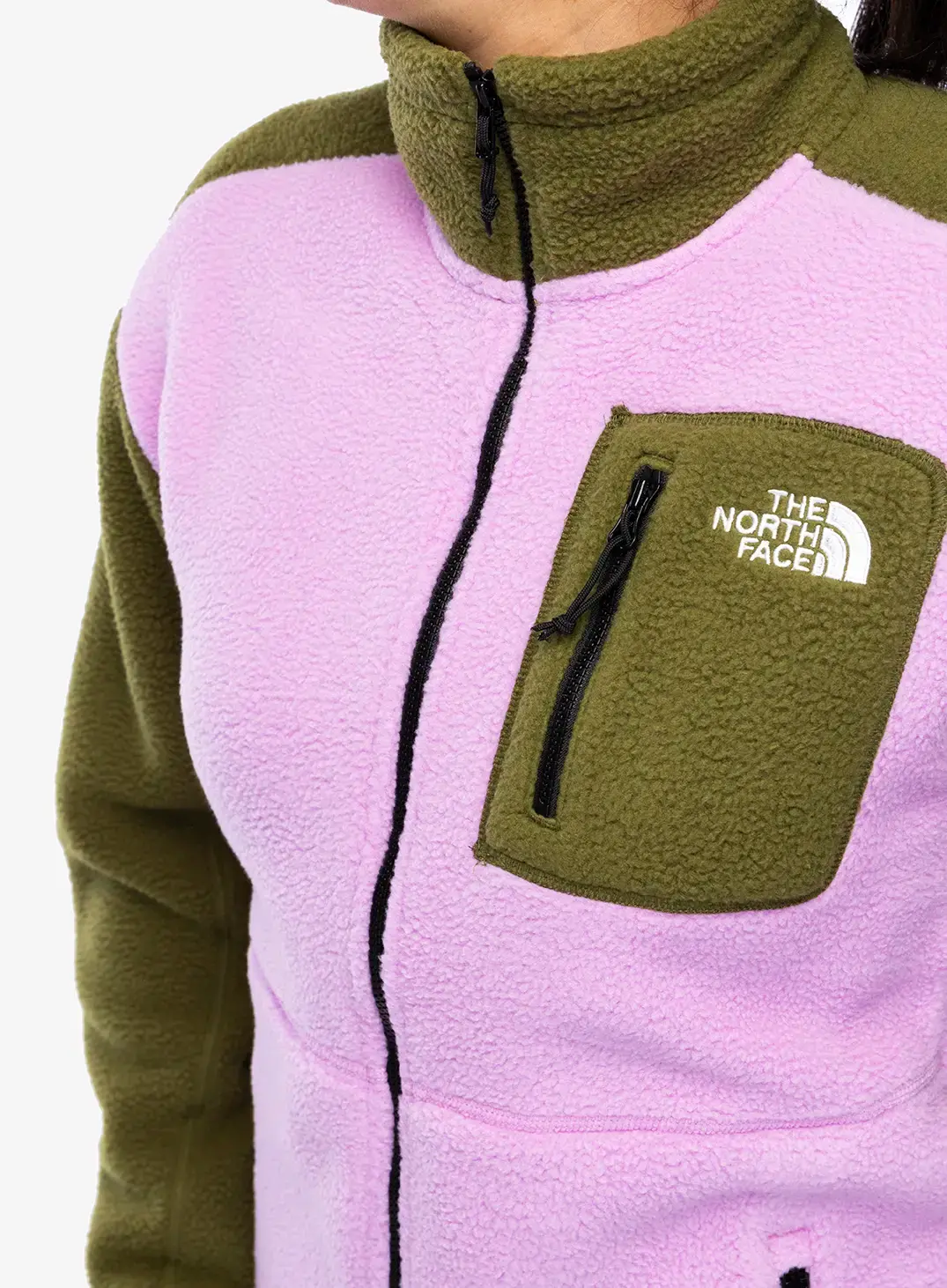 Ženski flis The North Face Yumiori Full Zip - dragonfruit/forest olive