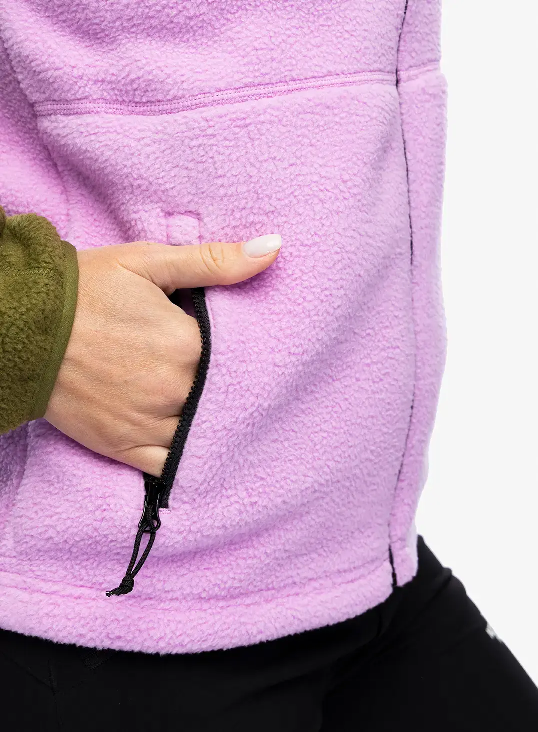 Ženski flis The North Face Yumiori Full Zip - dragonfruit/forest olive