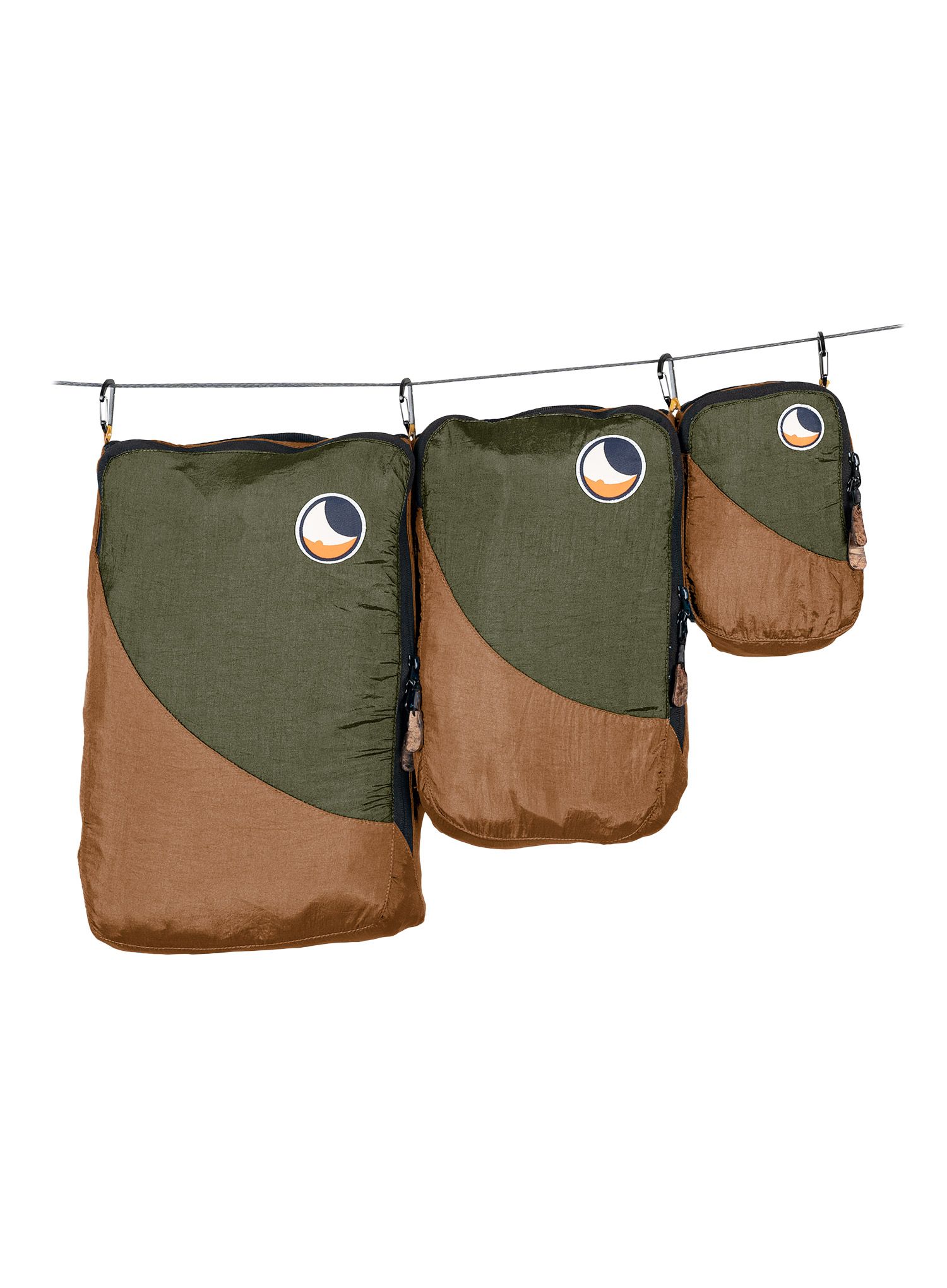 Komplet organizatorjev Ticket To The Moon Travel Cube Set - brown/army green