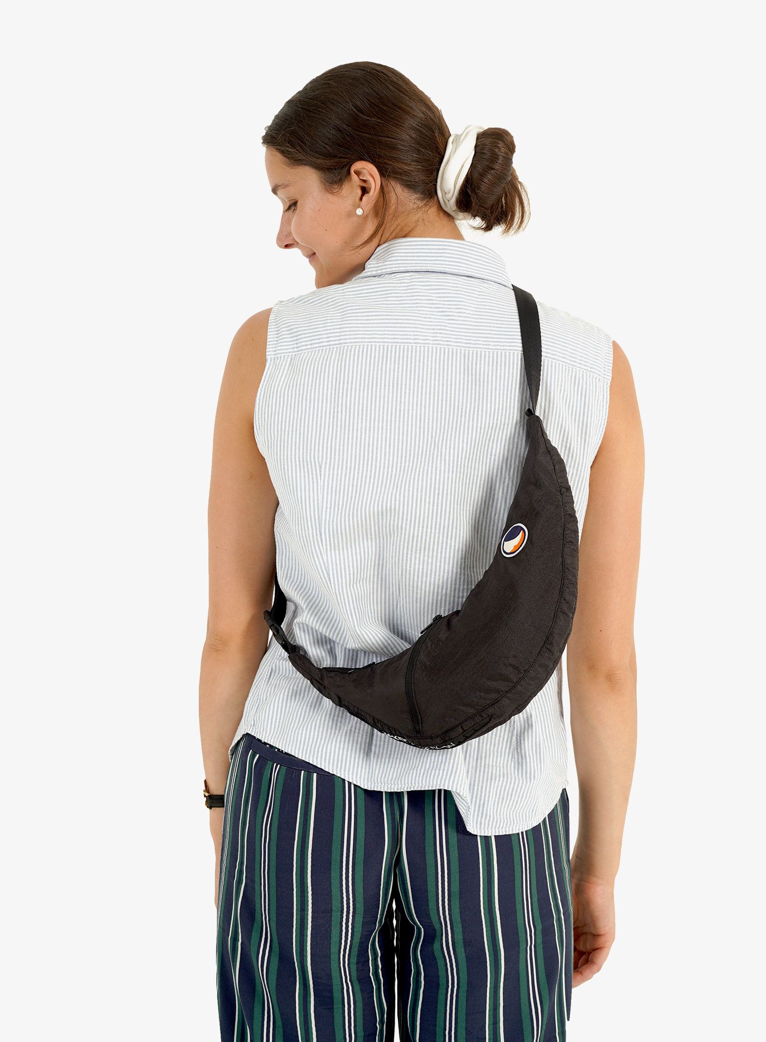 Torba Ticket To The Moon Upcycled Sling Bag - black