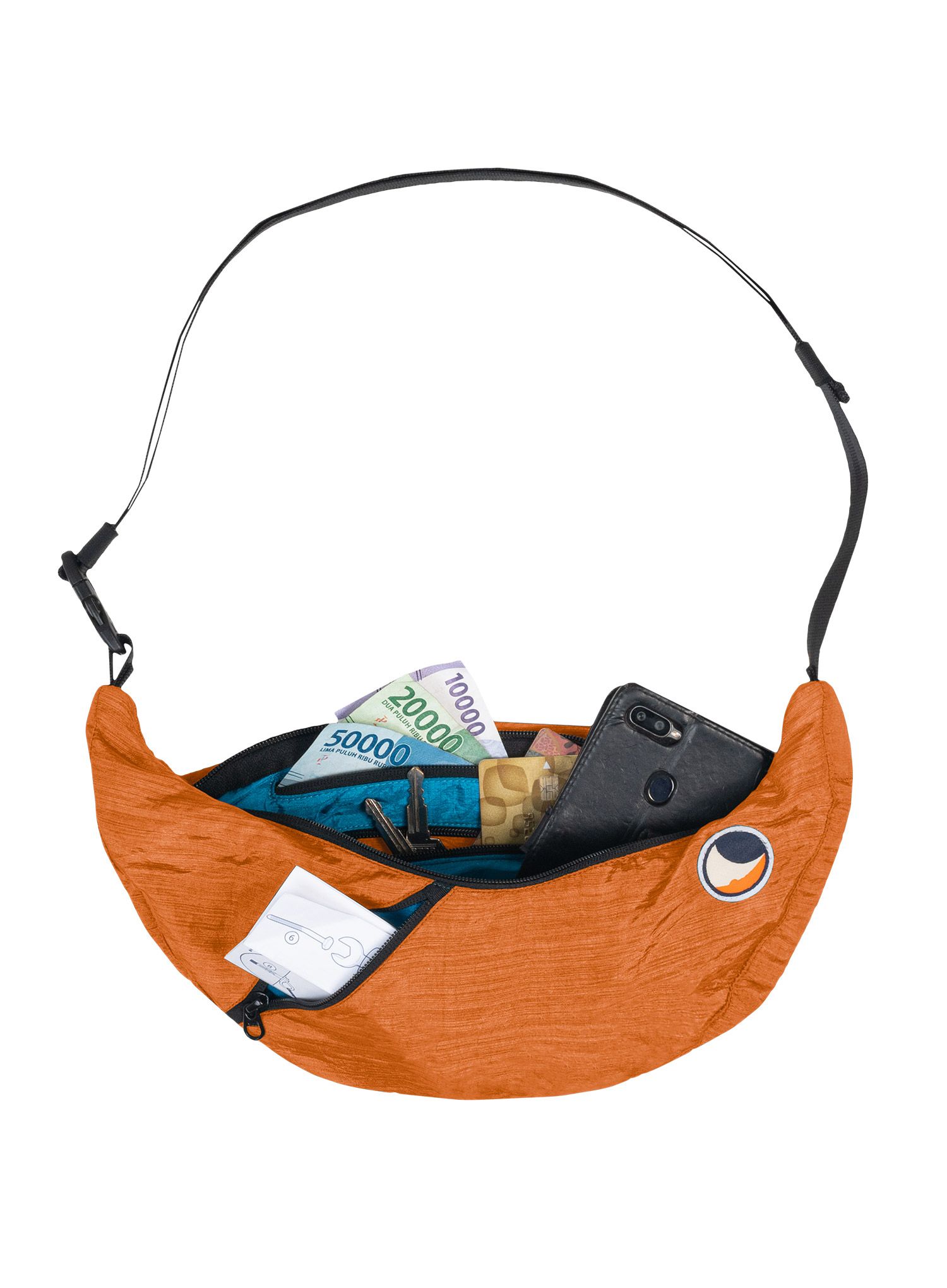 Torbica za okoli pasu Ticket To The Moon Upcycled Sling Bag - terracotta