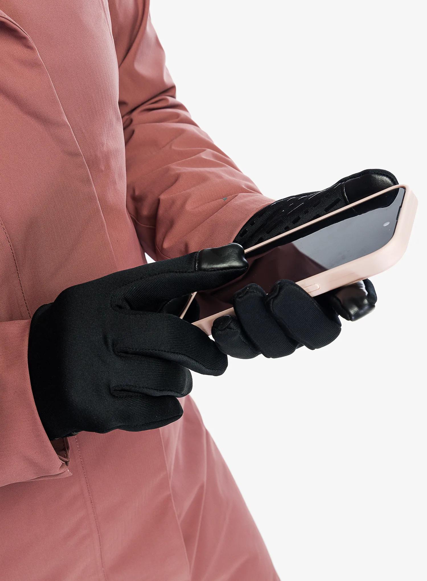 Rokavice iz flisa Trekmates Ogwen Stretch Grip Glove - black
