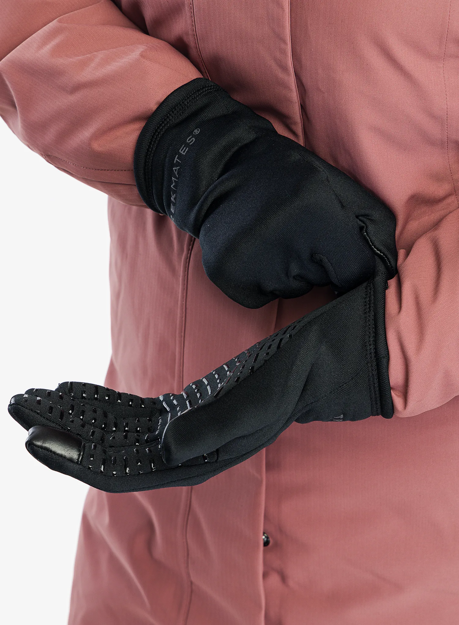 Rokavice iz flisa Trekmates Ogwen Stretch Grip Glove - black