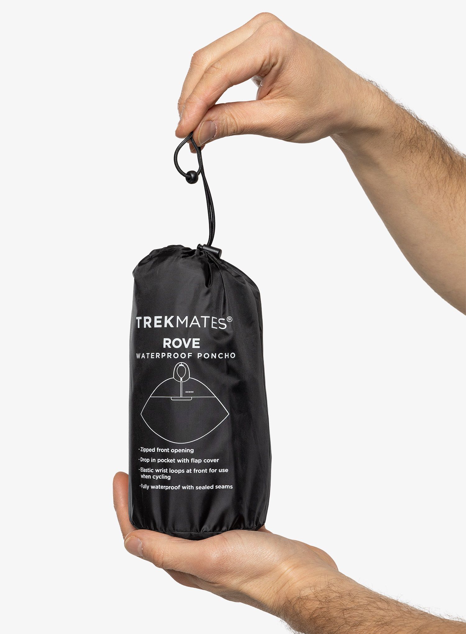 Dežni plašč Trekmates Rove Poncho - black