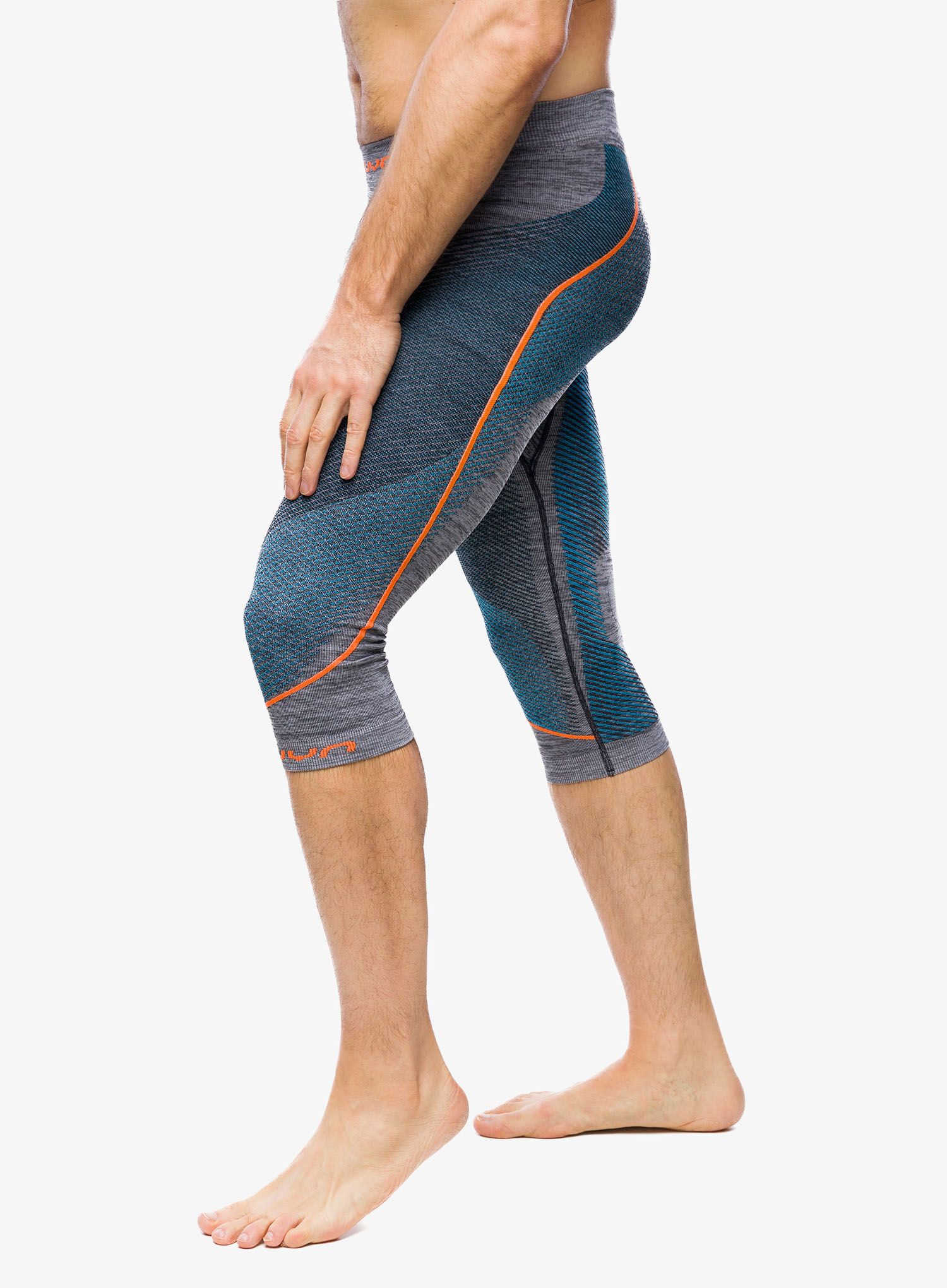 Termo pajkice UYN Ambityon UW Pants Medium Melange - blk melange/orange