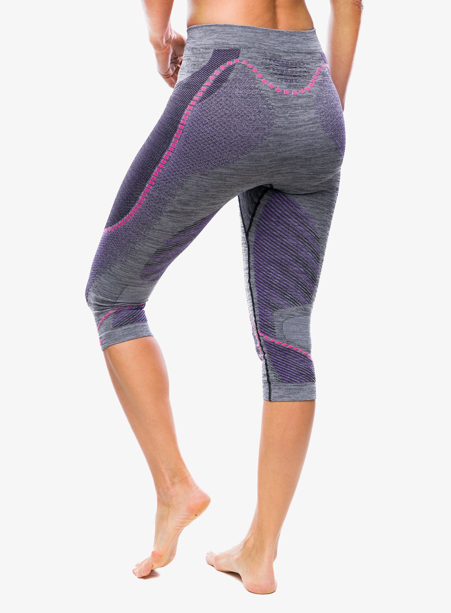 Ženske pajkice UYN Ambityon Underwear Pants Medium Melange - black melange/purple