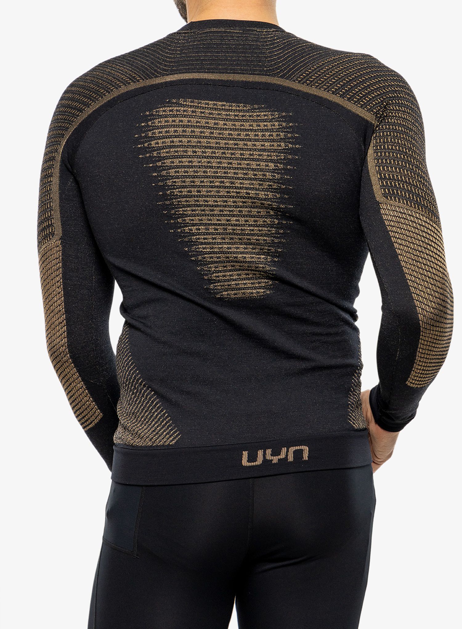 Termo flis jopa UYN Man Cashmere Shiny 2.0 UW Shirt LS Round Neck - celebrity gold