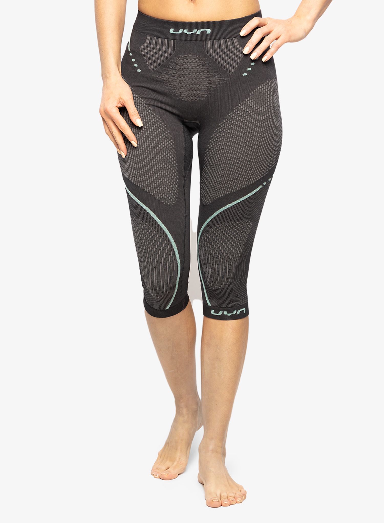 Ženske termo pajkice UYN Evolutyon UW Pants Medium - charcoal/anthracite/aqua