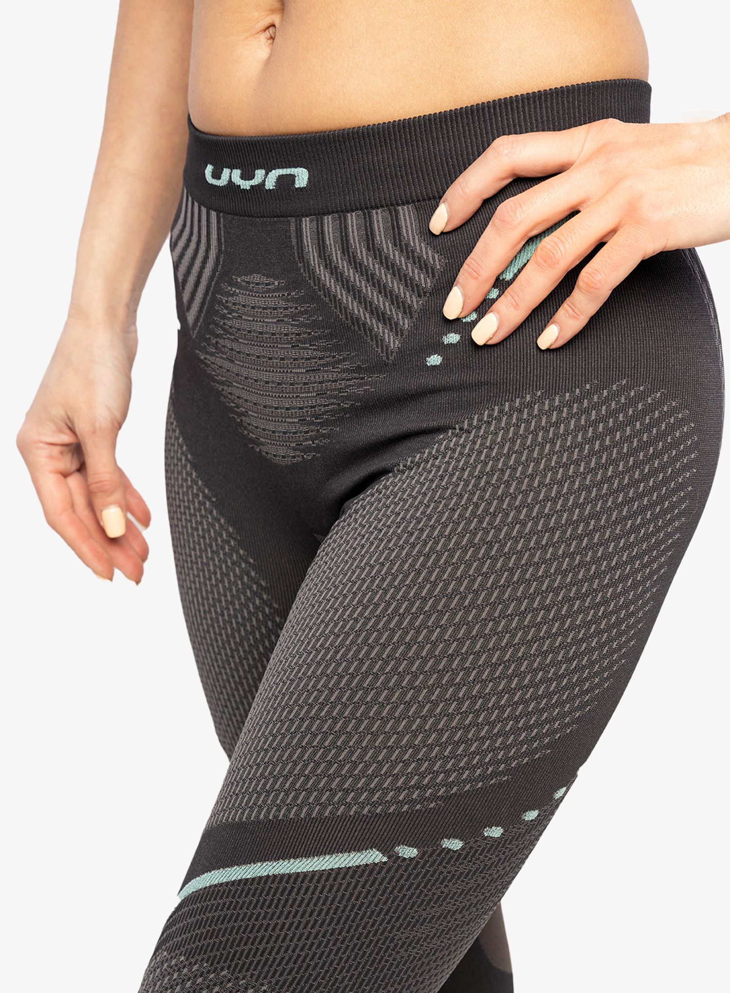 Ženske termo pajkice UYN Evolutyon UW Pants Medium - charcoal/anthracite/aqua