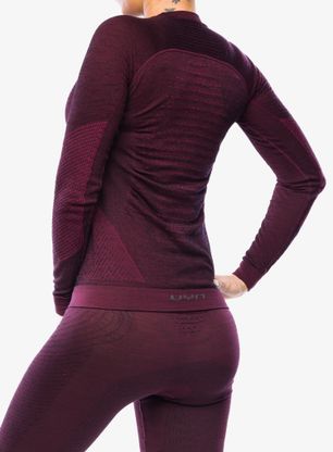 Ženska termo flis jopa UYN Fusyon Biotech UW Shirt LS - windsor wine