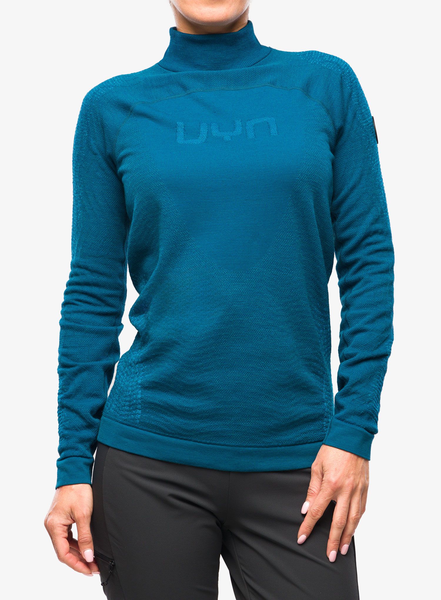 Ženska termo flis jopa UYN Nival 2nd Layer OW Shirt Long LS - blue poseidon/atlantic