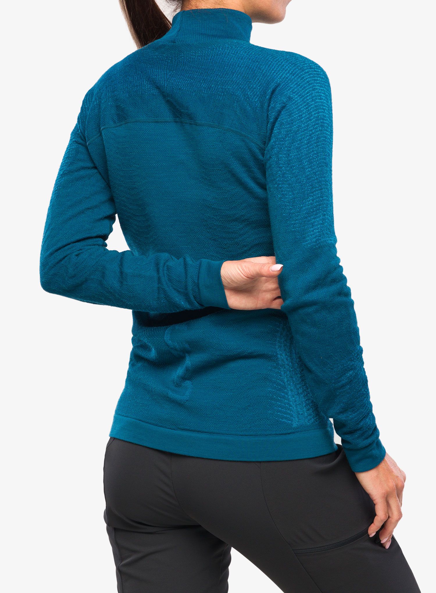 Ženska termo flis jopa UYN Nival 2nd Layer OW Shirt Long LS - blue poseidon/atlantic