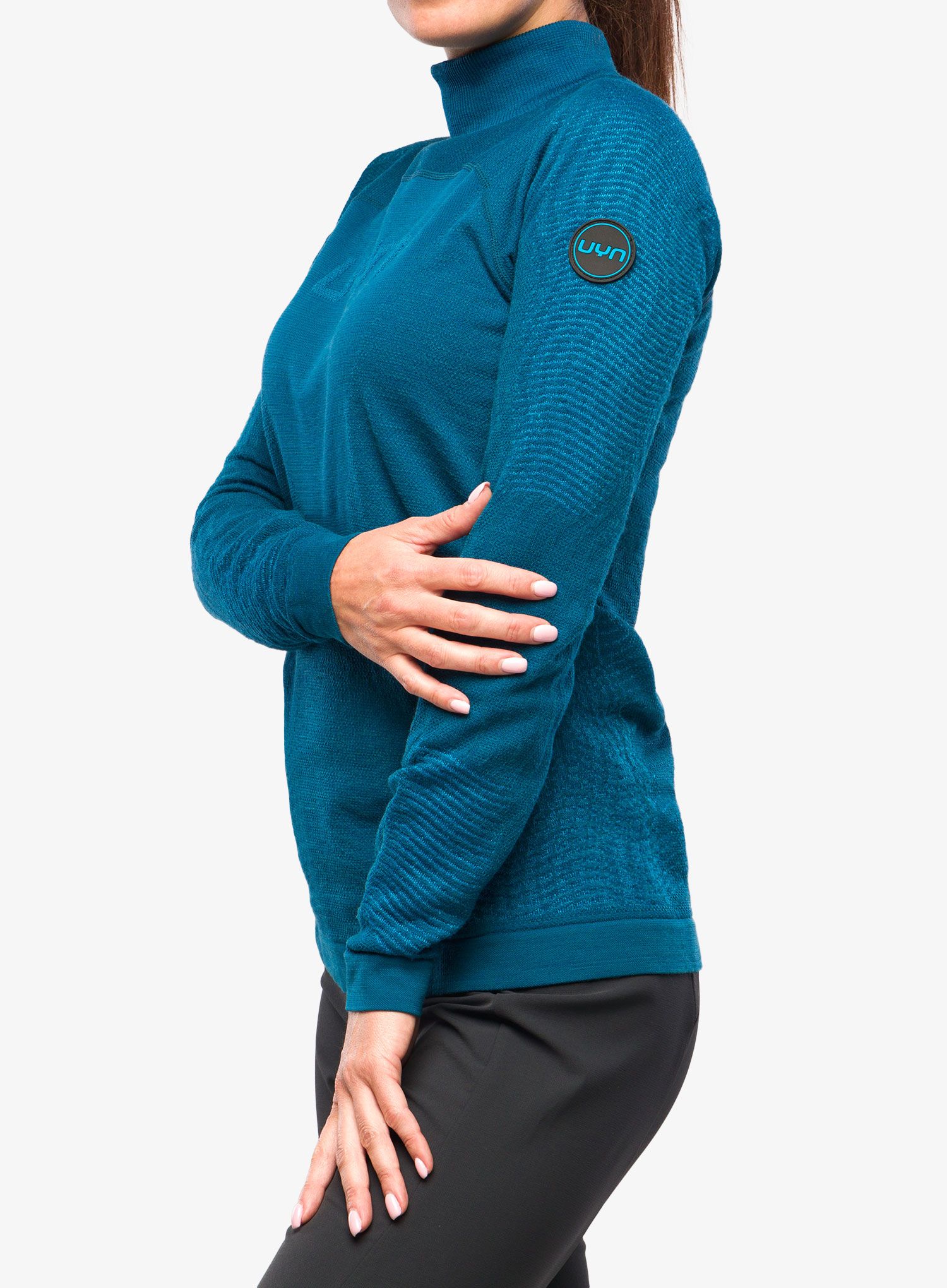 Ženska termo flis jopa UYN Nival 2nd Layer OW Shirt Long LS - blue poseidon/atlantic