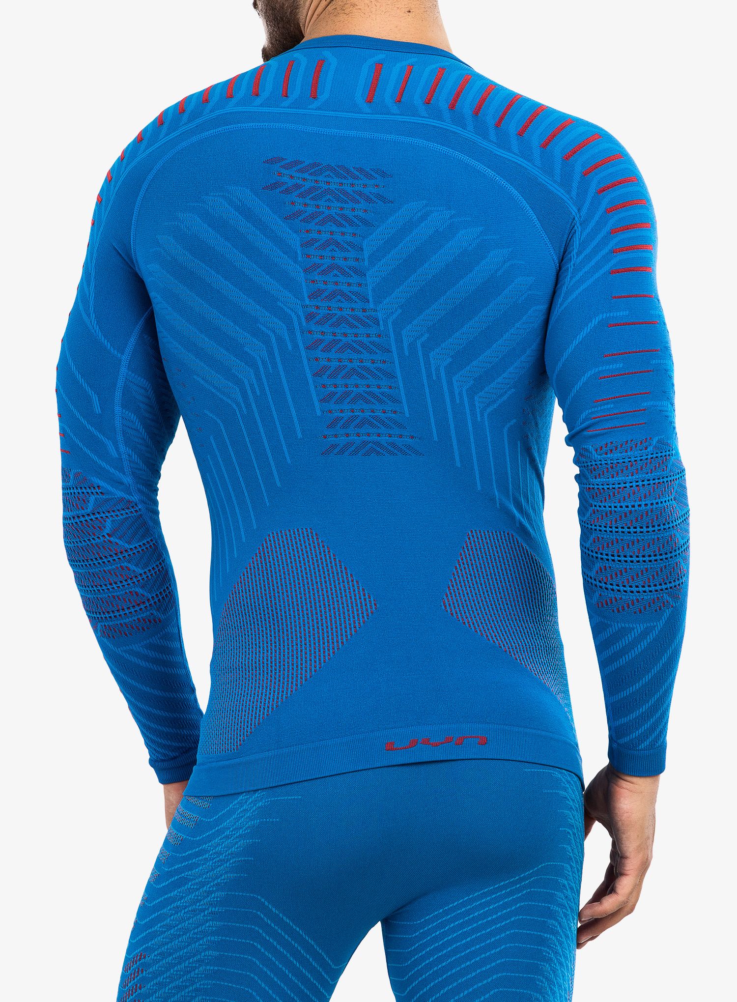 Termo flis jopa UYN Man Resilyon UW Shirt LG SL Round Neck - blue/red
