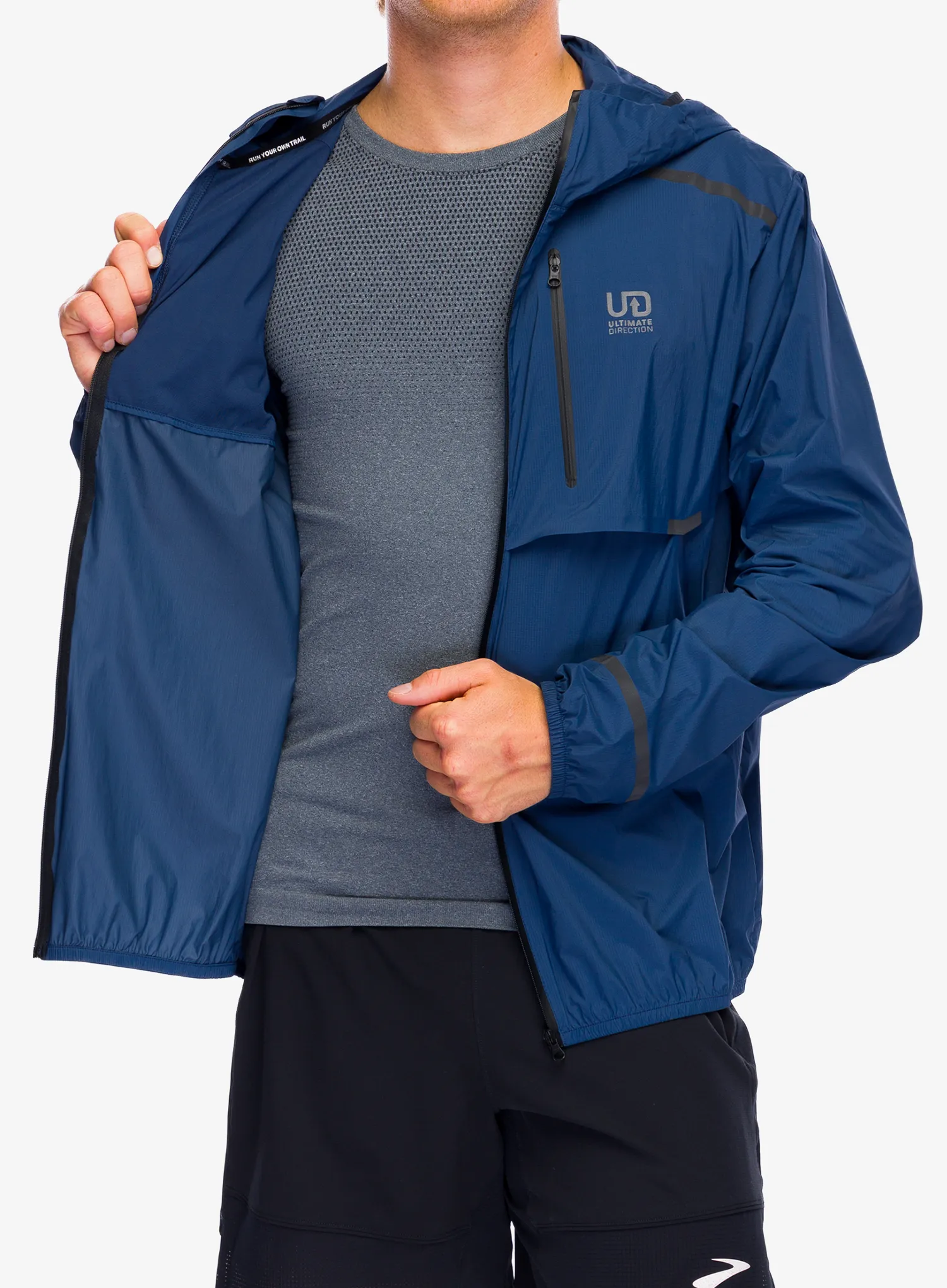 Vetrovka Ultimate Direction Aerolight Wind Jacket - navy