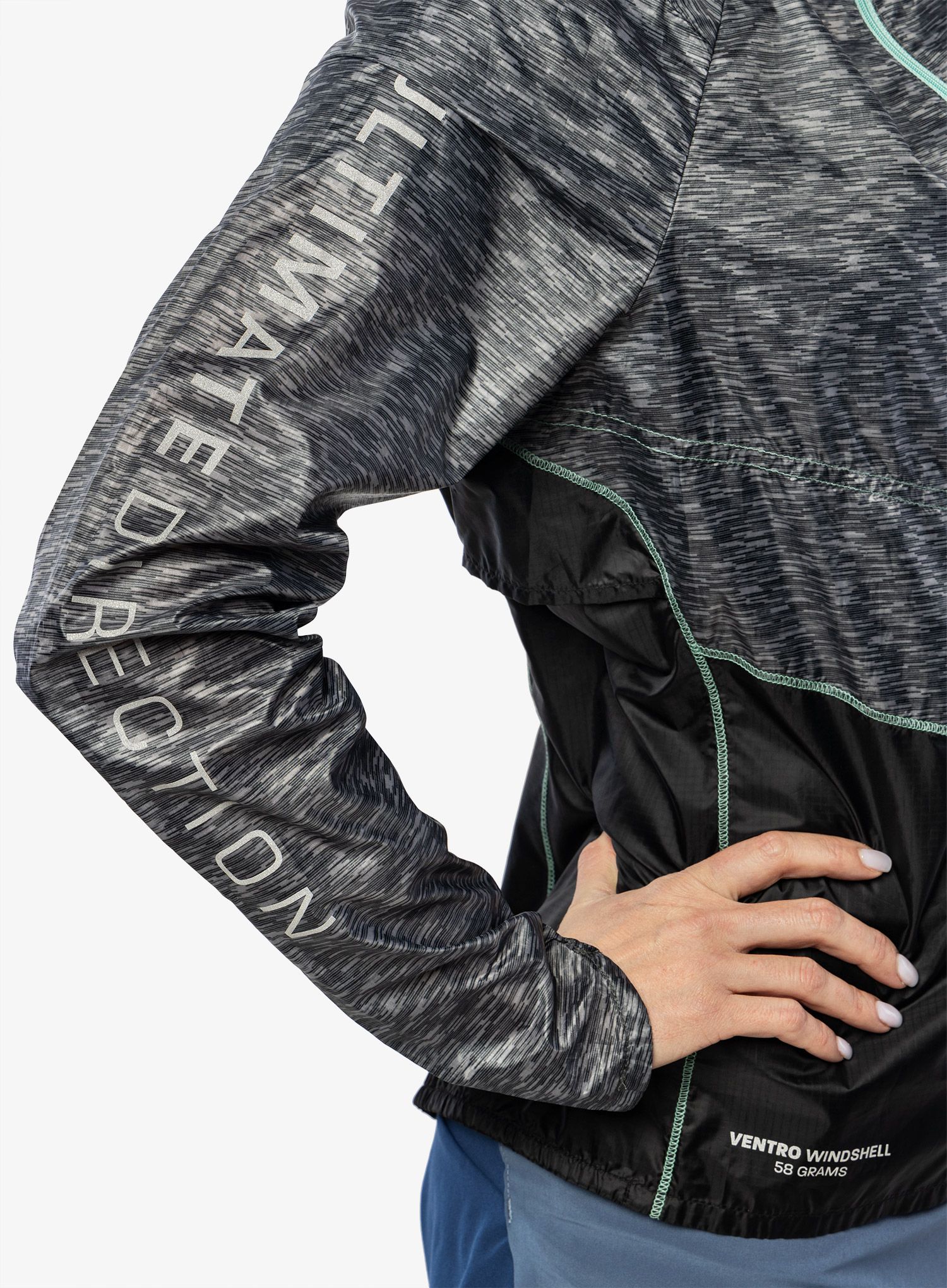 Ženska jakna za tek Ultimate Direction Ventro Windshell - hth.grey