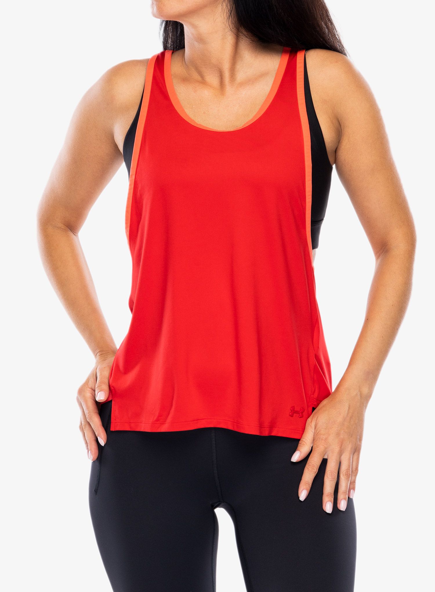 Ženski top Under Armour 2 in 1 Knockout Tank SP - red/black/red