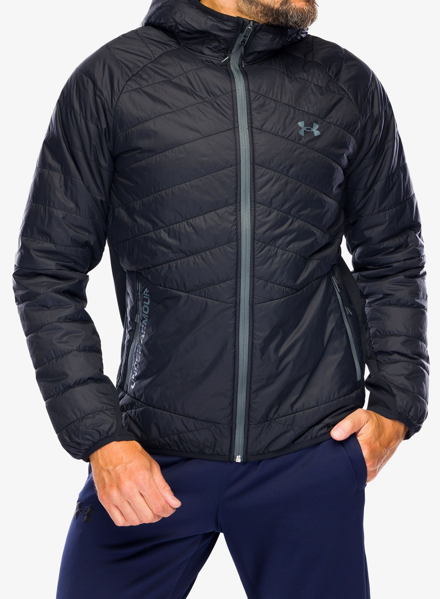 Hibridna jakna Under Armour UA Active Hybrid Jacket - black/black/pitch gray