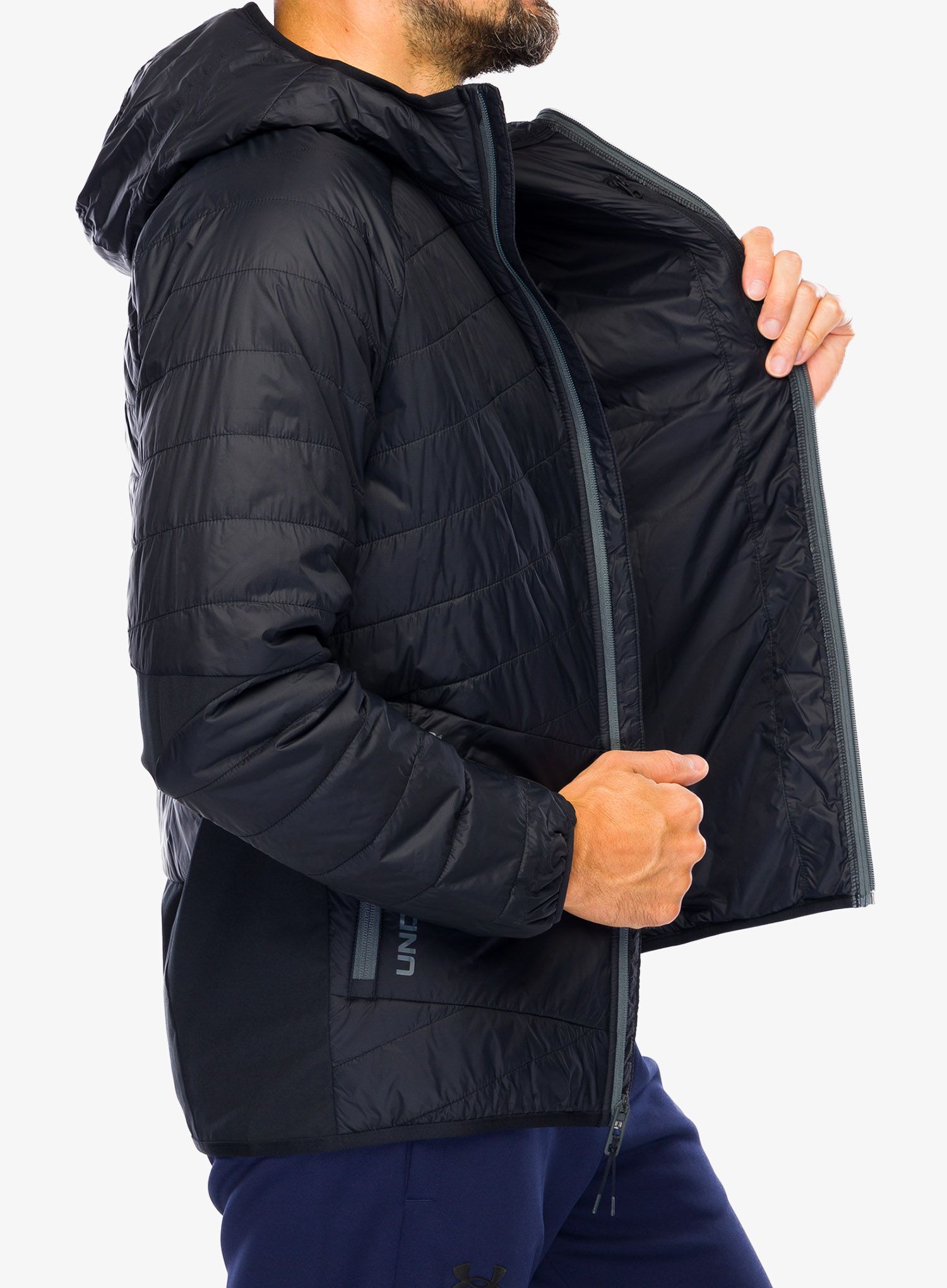 Hibridna jakna Under Armour UA Active Hybrid Jacket - black/black/pitch gray