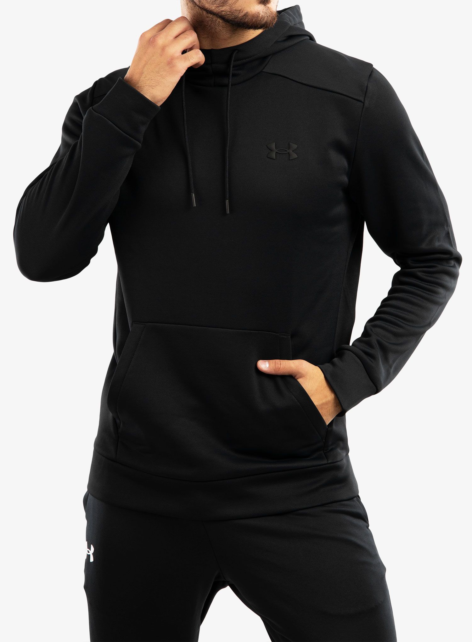 Jopica s kapuco Under Armour UA Armour Fleece Hoodie - black/black