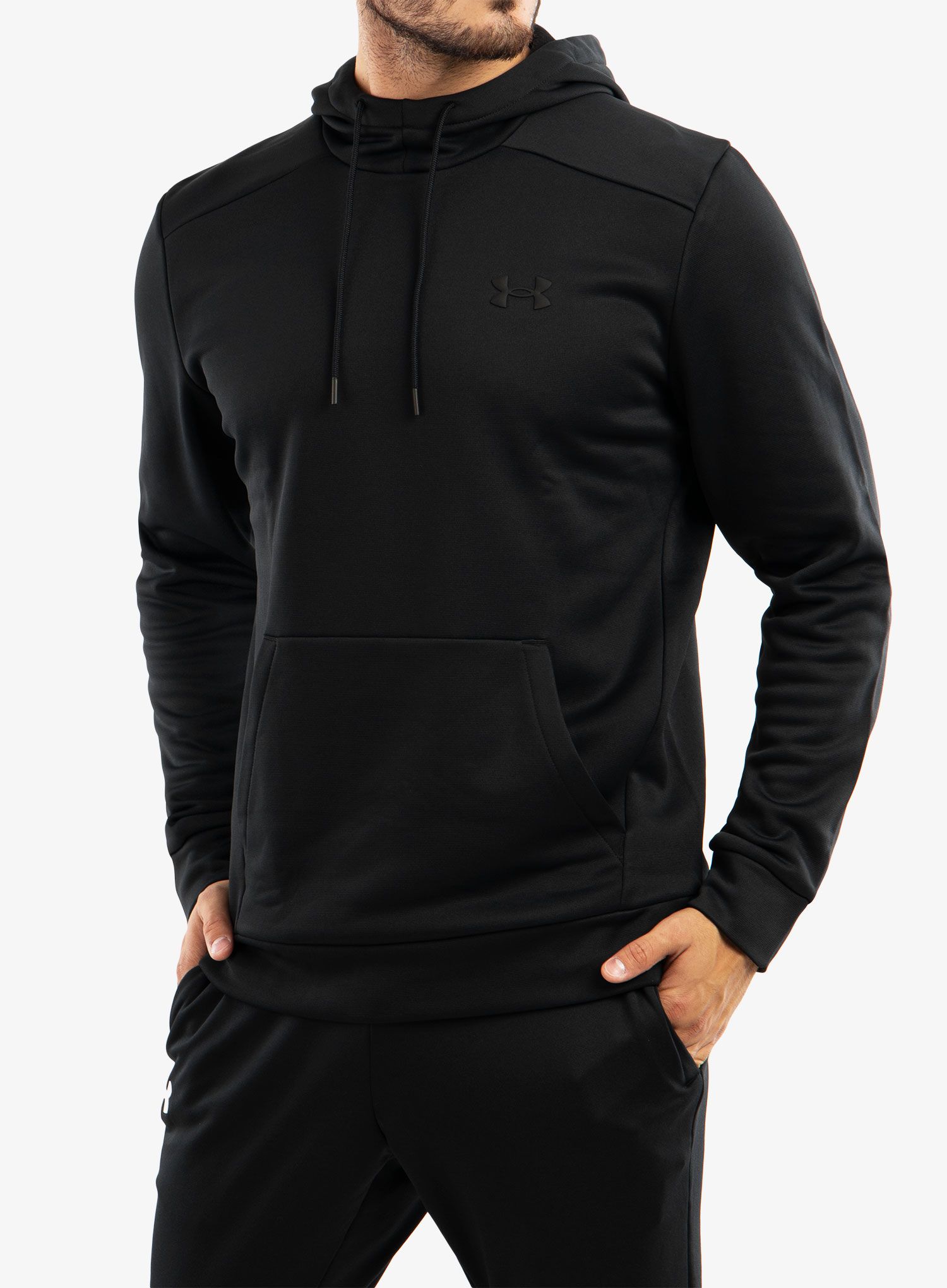 Jopica s kapuco Under Armour UA Armour Fleece Hoodie - black/black