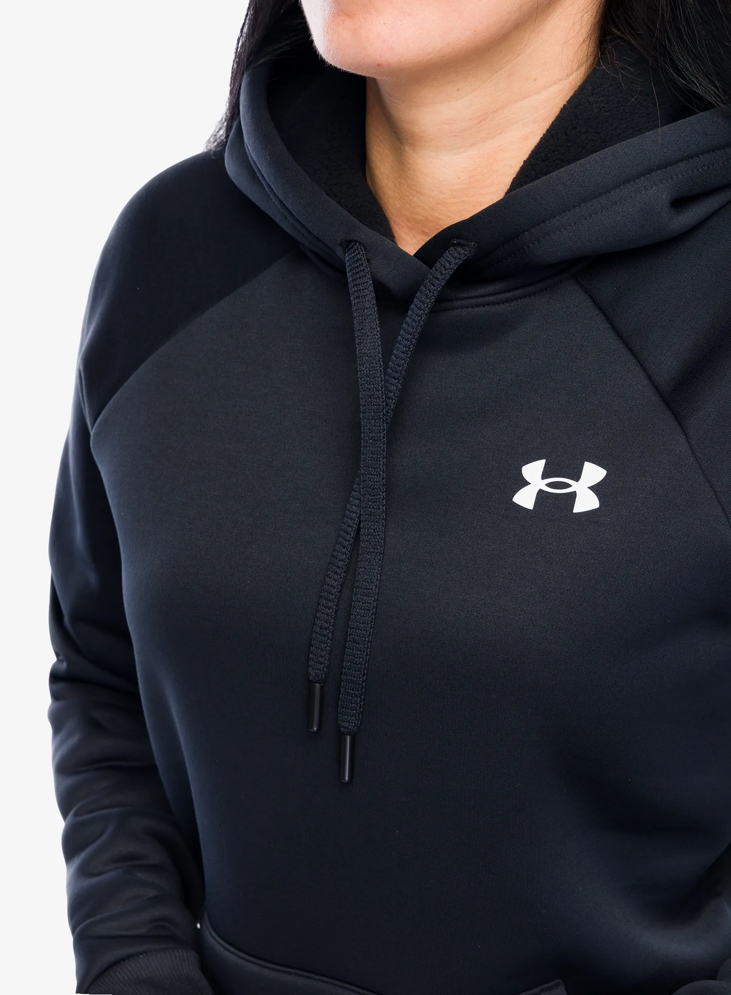 Ženska jopa s kapuco Under Armour Armour Fleece Hoodie - black/white