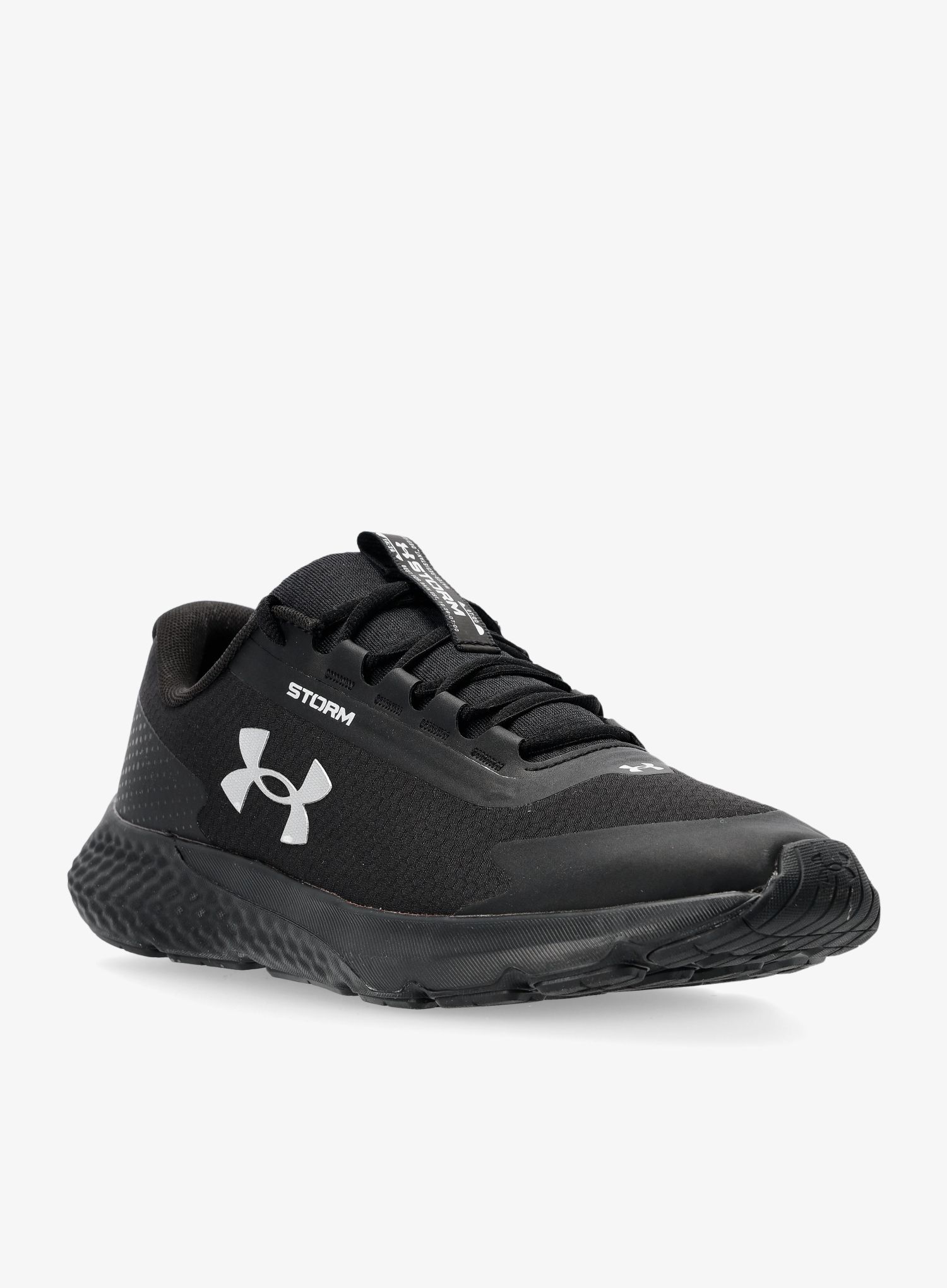 Moški tekaški čevlji Under Armour UA Charged Rogue 3 Storm - black/black/metallic silver