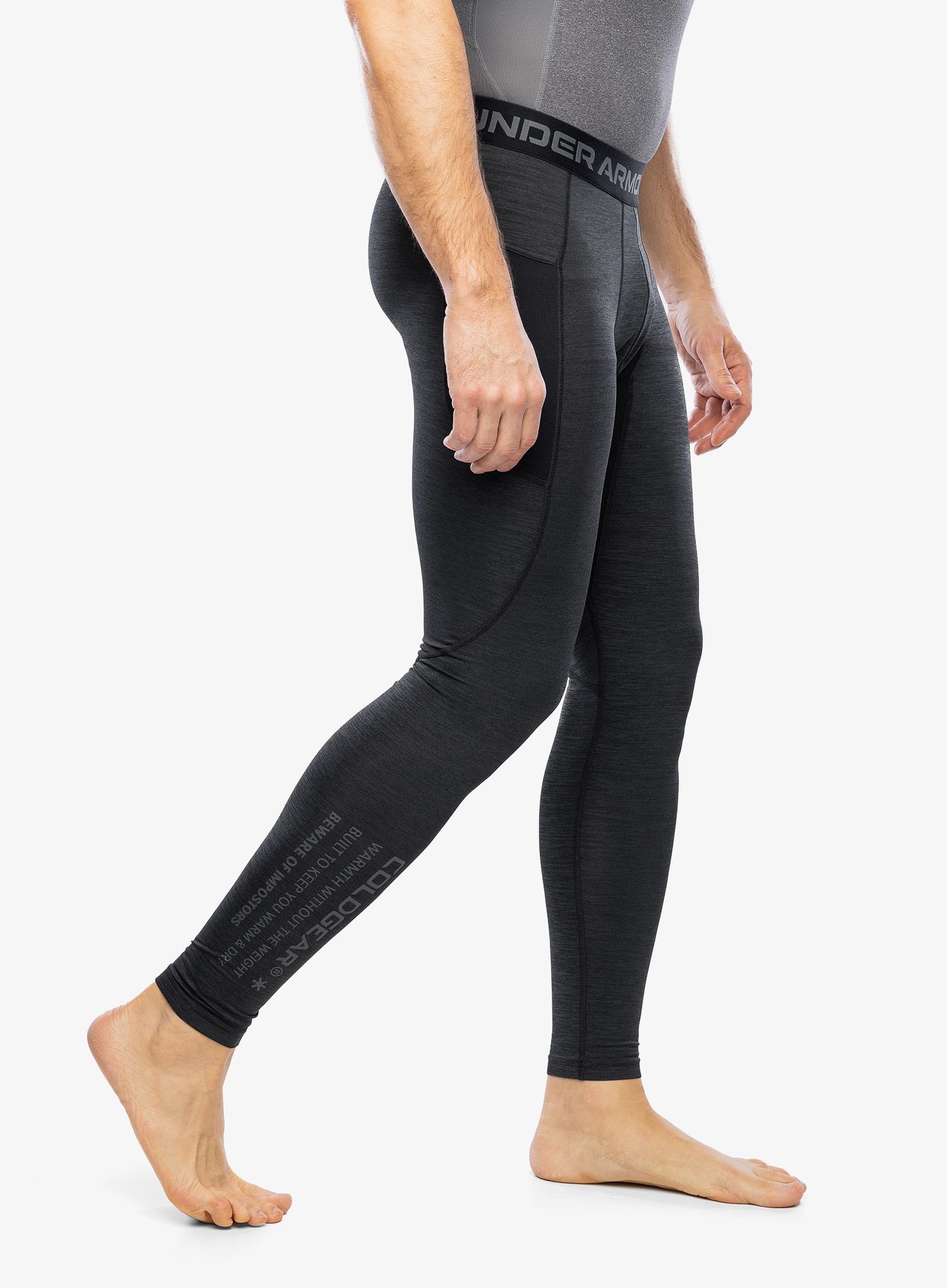 Termo pajkice Under Armour ColdGear Twist Leggings - black/pitch gray