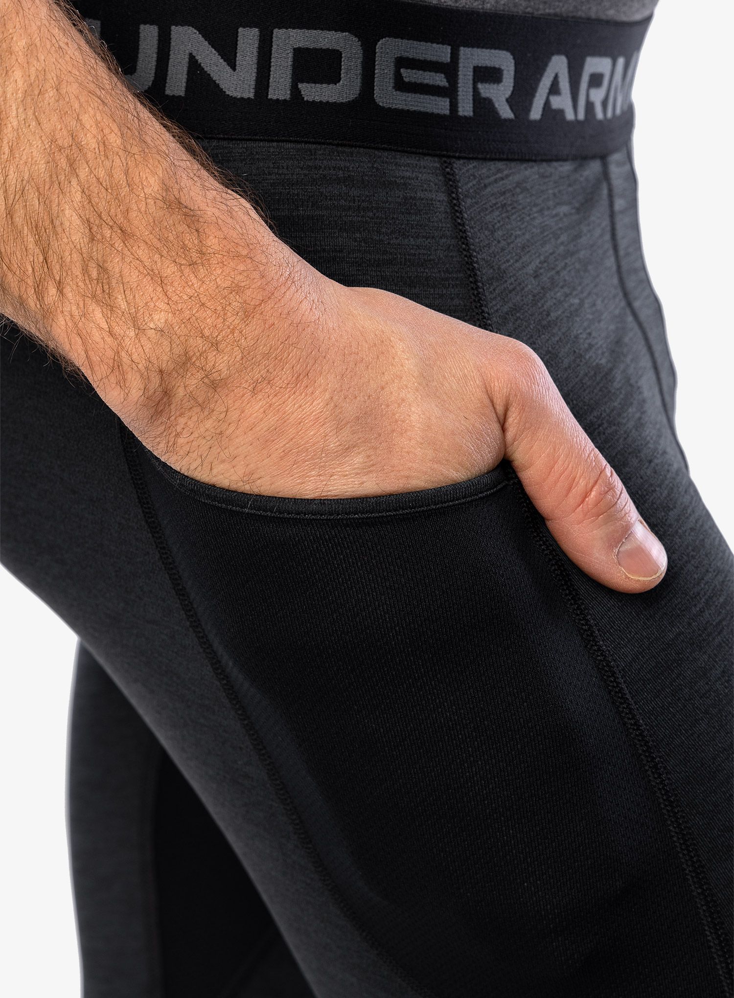 Termo pajkice Under Armour ColdGear Twist Leggings - black/pitch gray