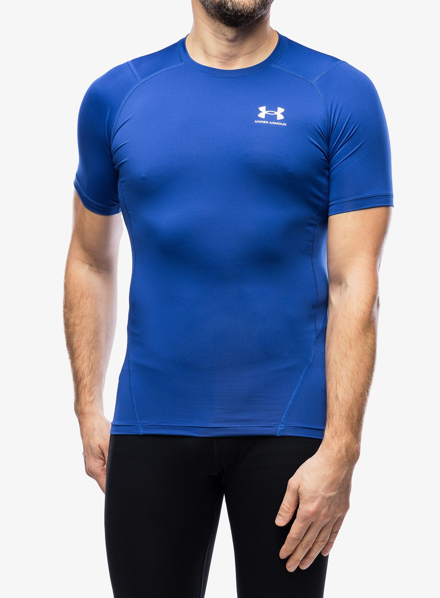 Fitness majica Under Armour HG Armour Comp S/S - royal/white