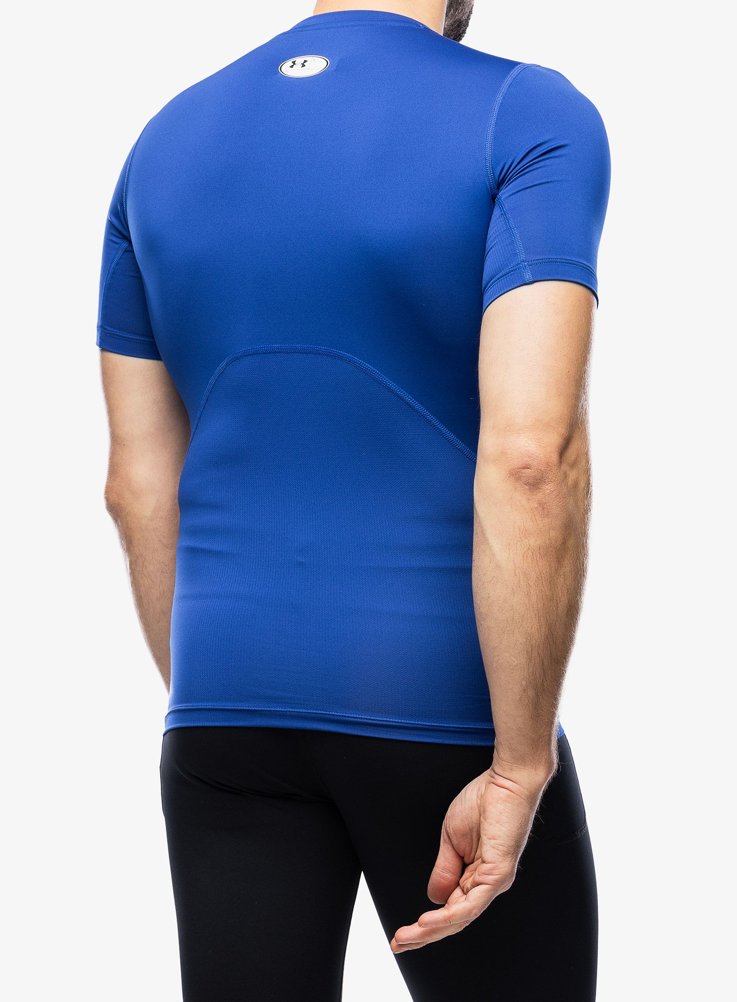 Fitness majica Under Armour HG Armour Comp S/S - royal/white