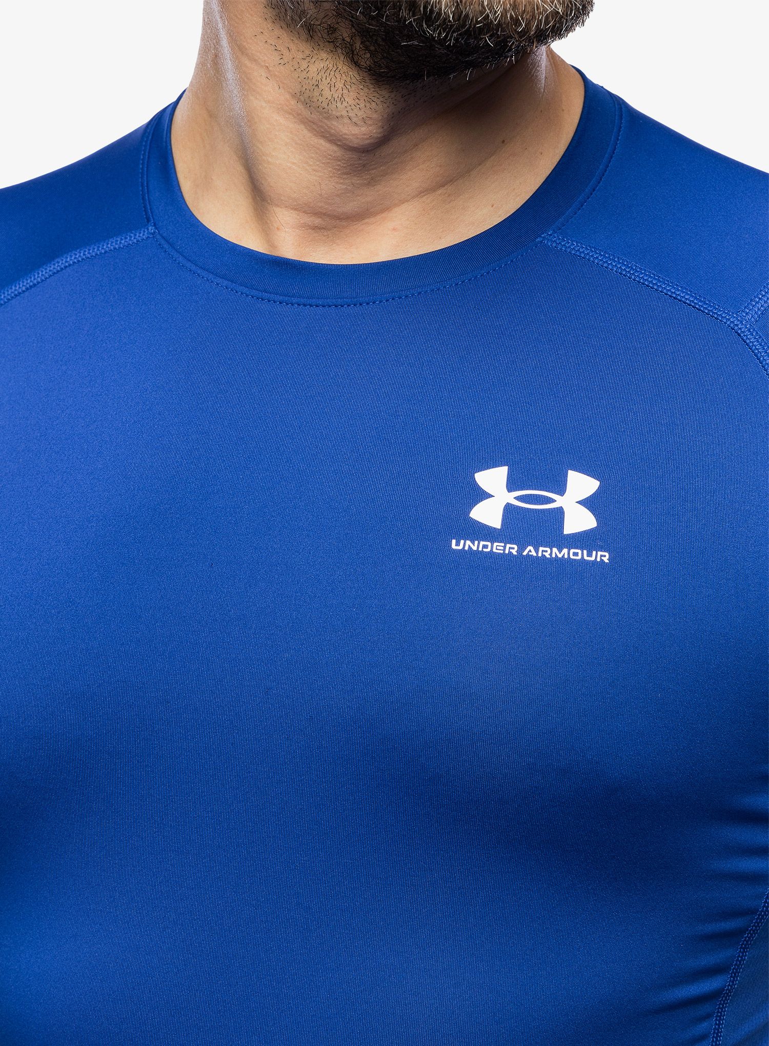 Fitness majica Under Armour HG Armour Comp S/S - royal/white