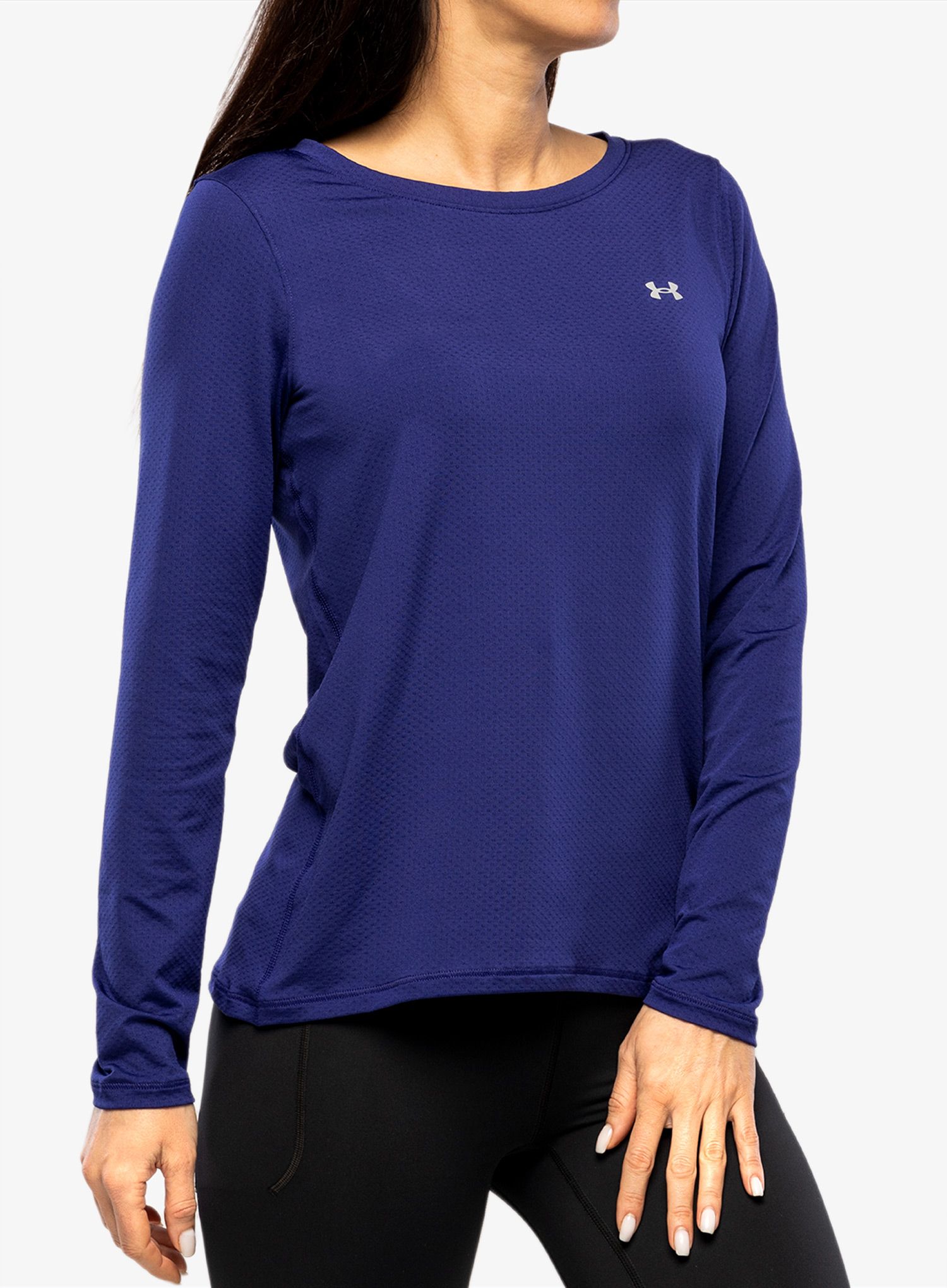Ženska jopica Under Armour HeatGear Armour Long Sleeve - sonar blue/metallic silver