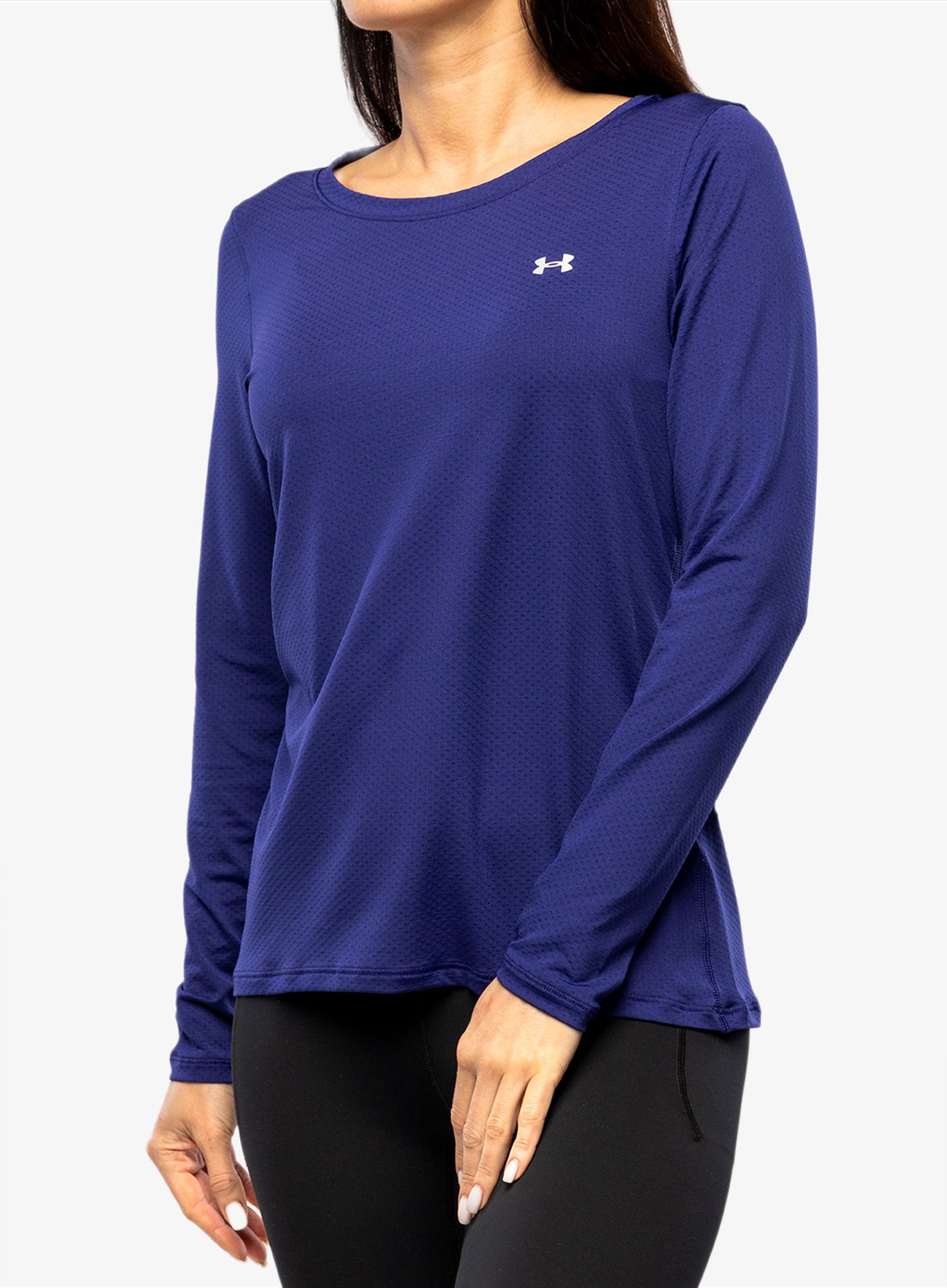 Ženska jopica Under Armour HeatGear Armour Long Sleeve - sonar blue/metallic silver