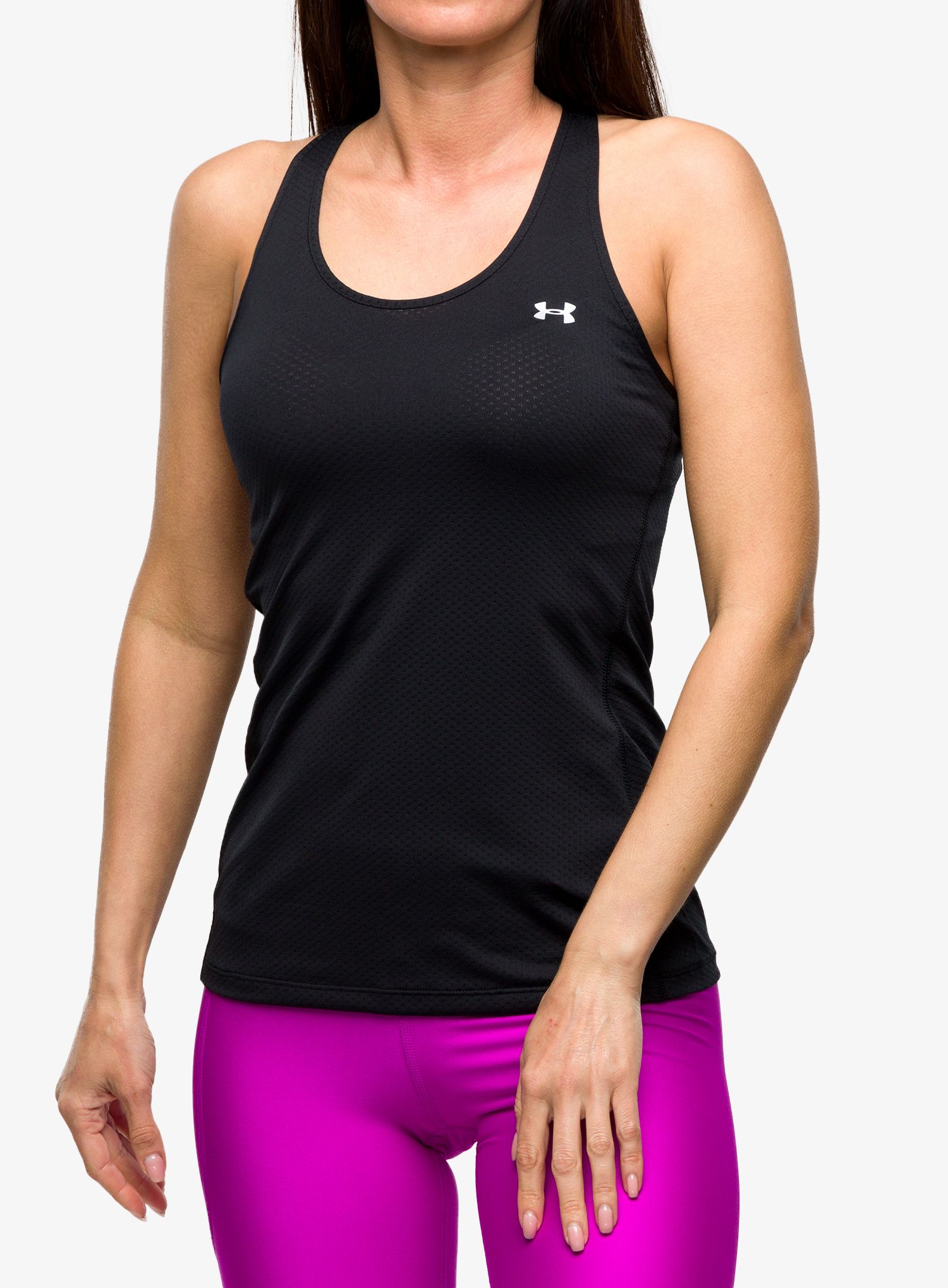 Ženski top Under Armour Heat Gear Armour Racer Tank - black/metallic silver