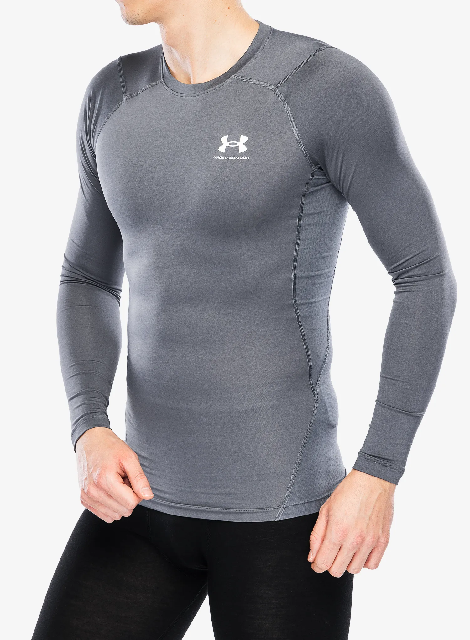 Jopica Under Armour HeatGear Long Sleeve - castlerock/white