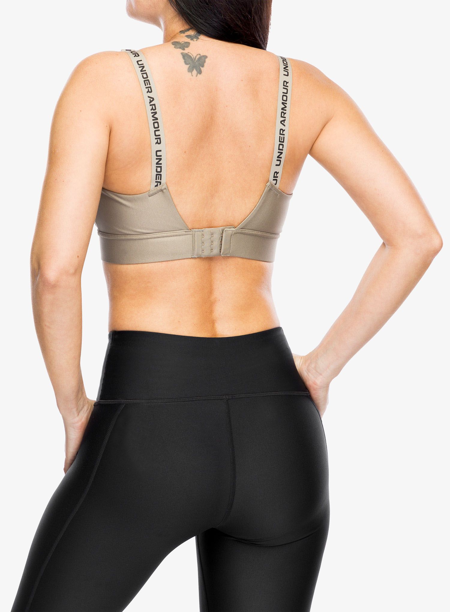 Športni nedrček Under Armour Infinity 2.0 Mid Sports Bra - taupe dusk/black