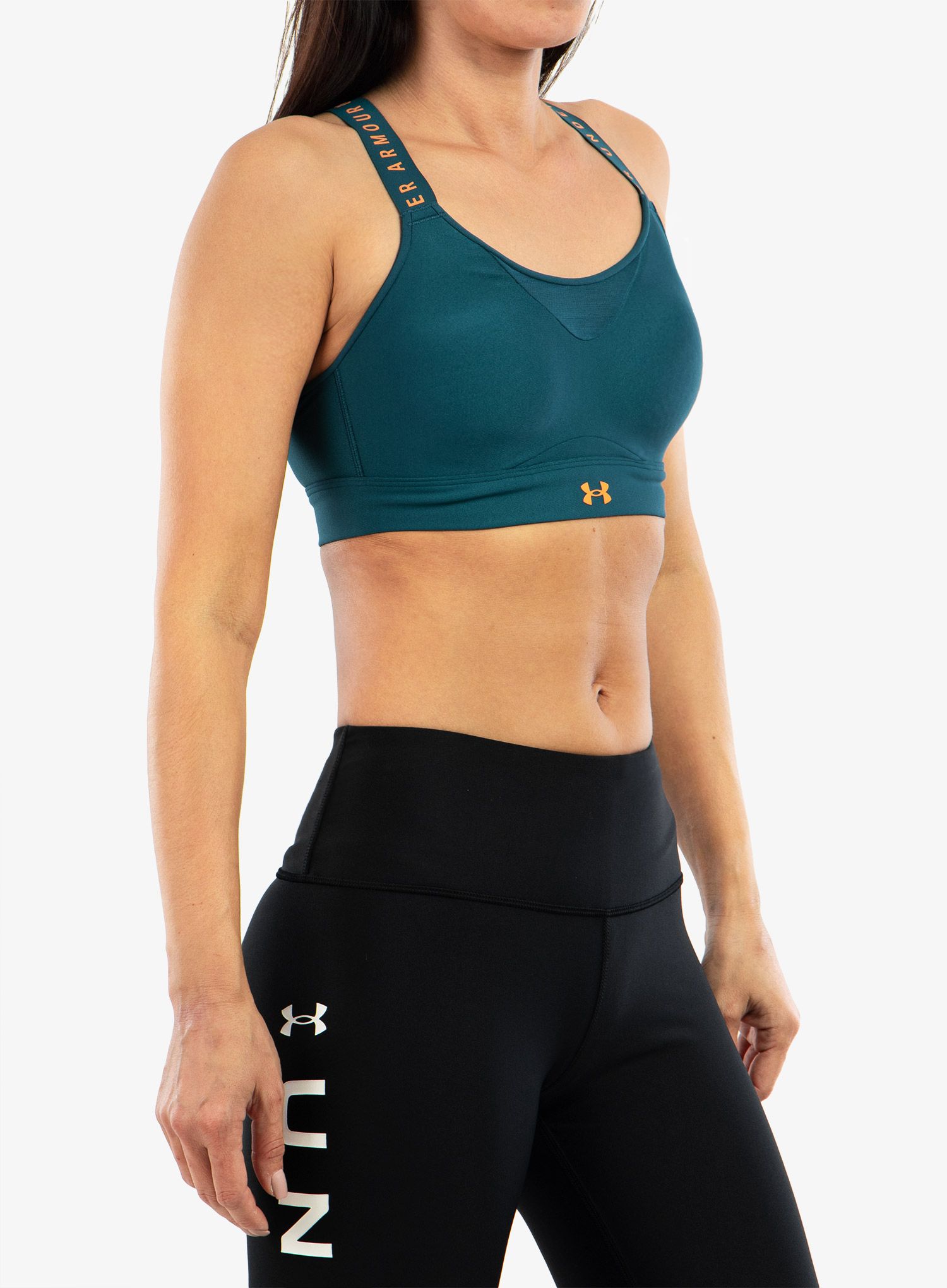 Športni nedrček Under Armour Infinity High Sports Bra - tourmaline teal/sunset