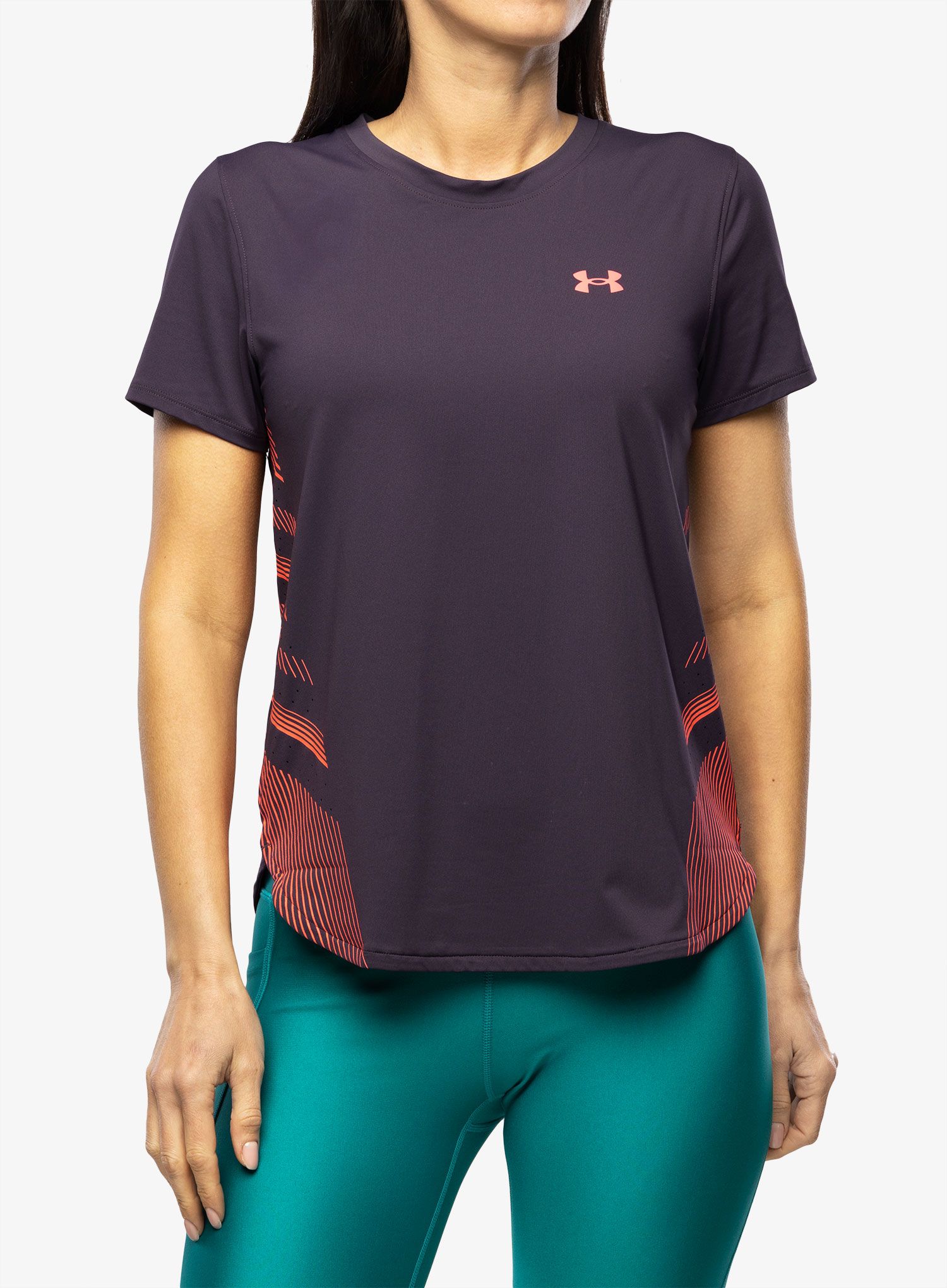 Ženska tekaška majica Under Armour Iso-Chill Laser Tee II - tux purple/reflective