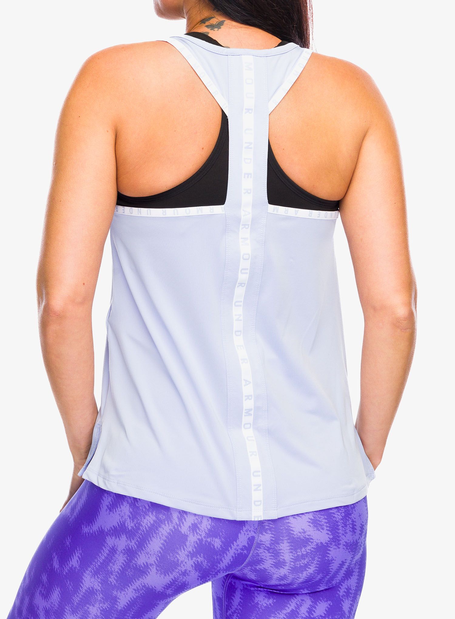 Ženski top Under Armour Knockout Tank - celeste/white
