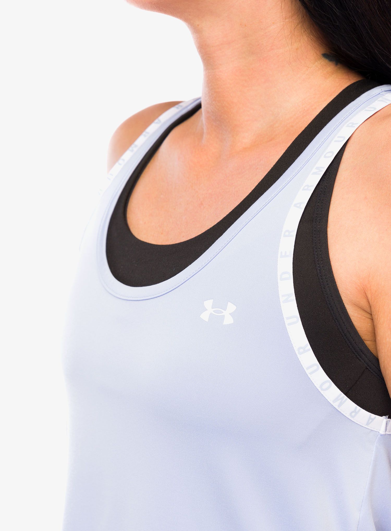 Ženski top Under Armour Knockout Tank - celeste/white