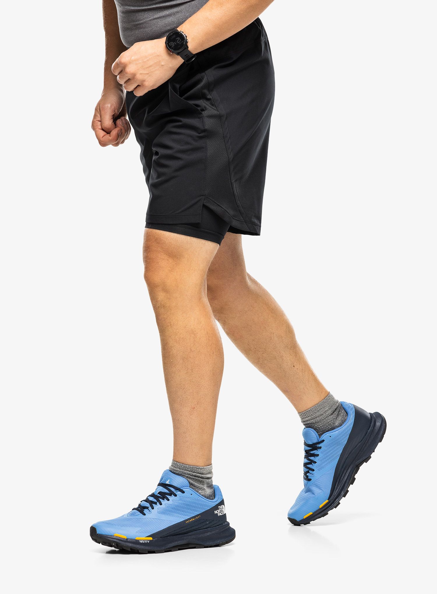 Tekaške kratke hlače Under Armour Launch 2in1 7in Shorts - black/black/refective