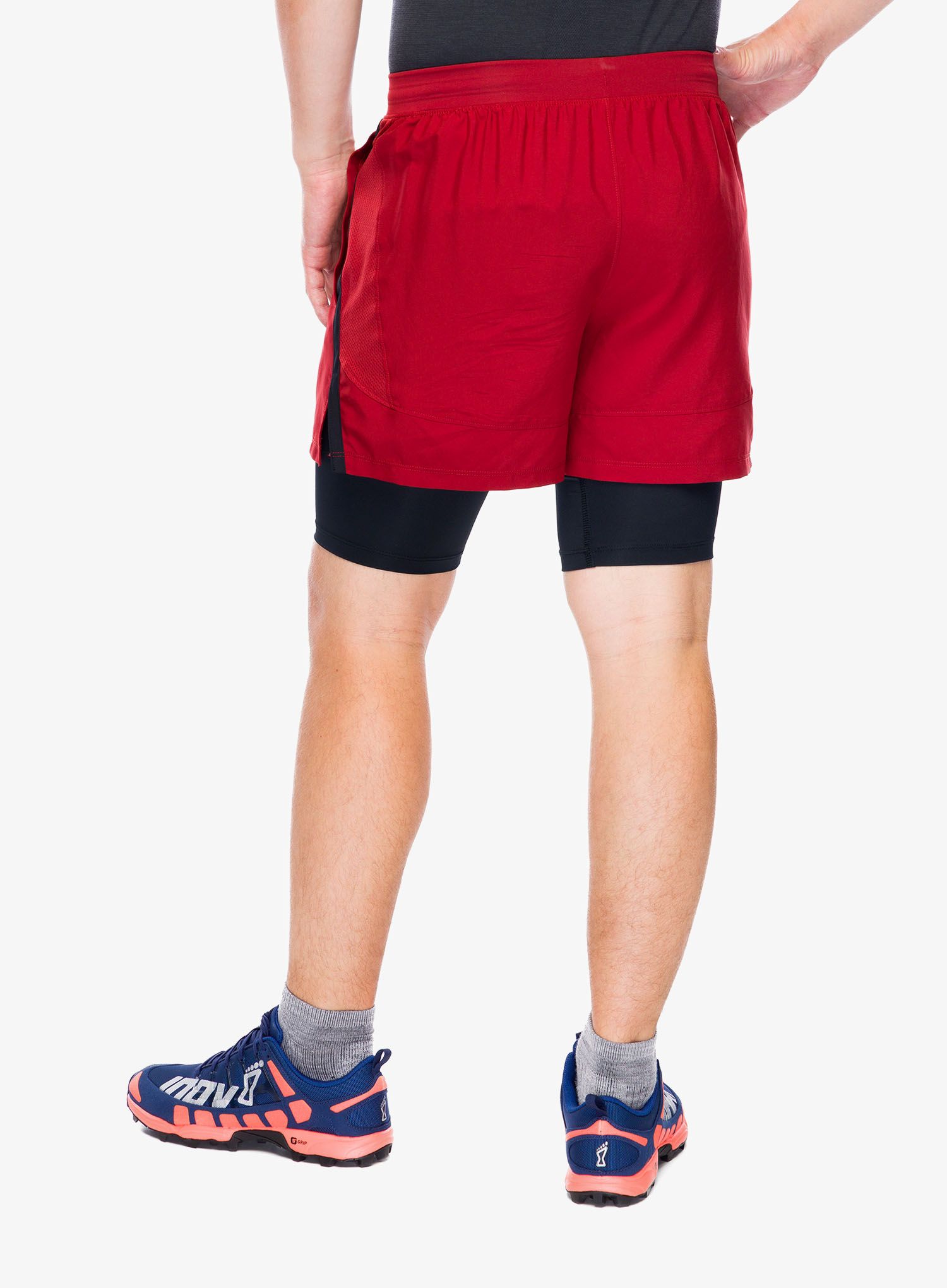 Tekaške kratke hlače Under Armour Launch 5 inch 2-in-1 Short - earthen orange/black/reflectiv