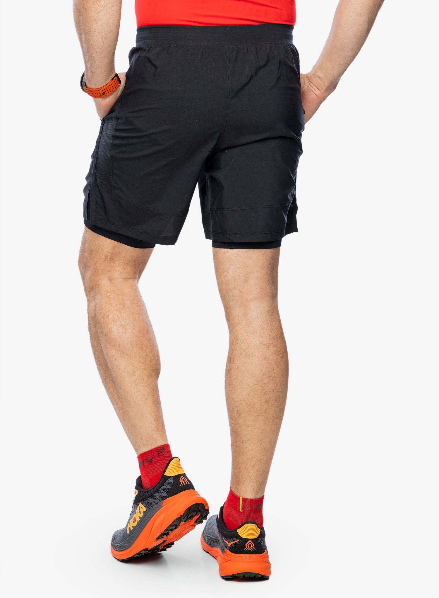 Tekaške kratke hlače Under Armour Launch 7 inch 2-in-1 Short - black/black/reflective