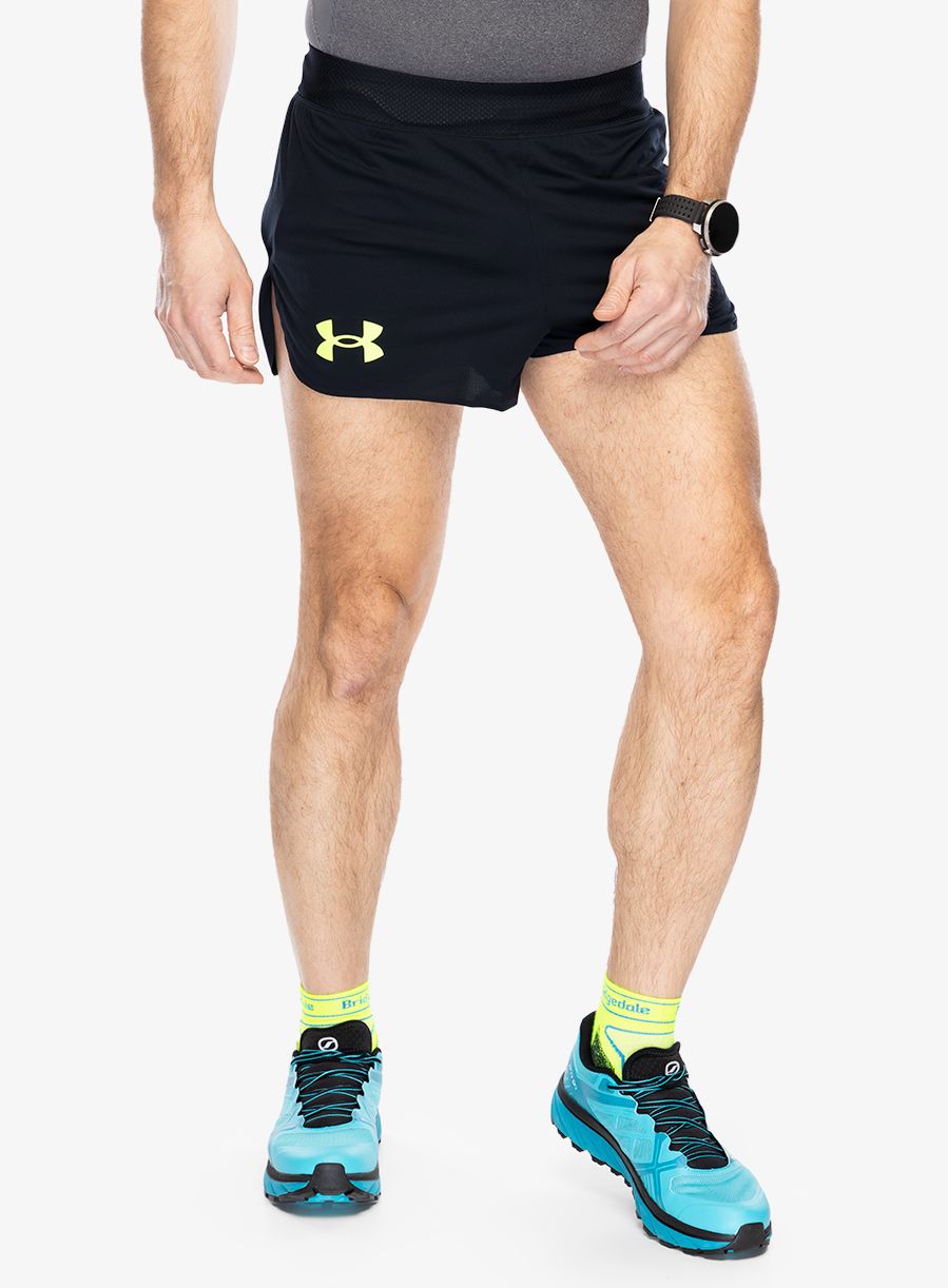 Tekaške kratke hlače Under Armour Lighter Than Air Short - black/lime surge
