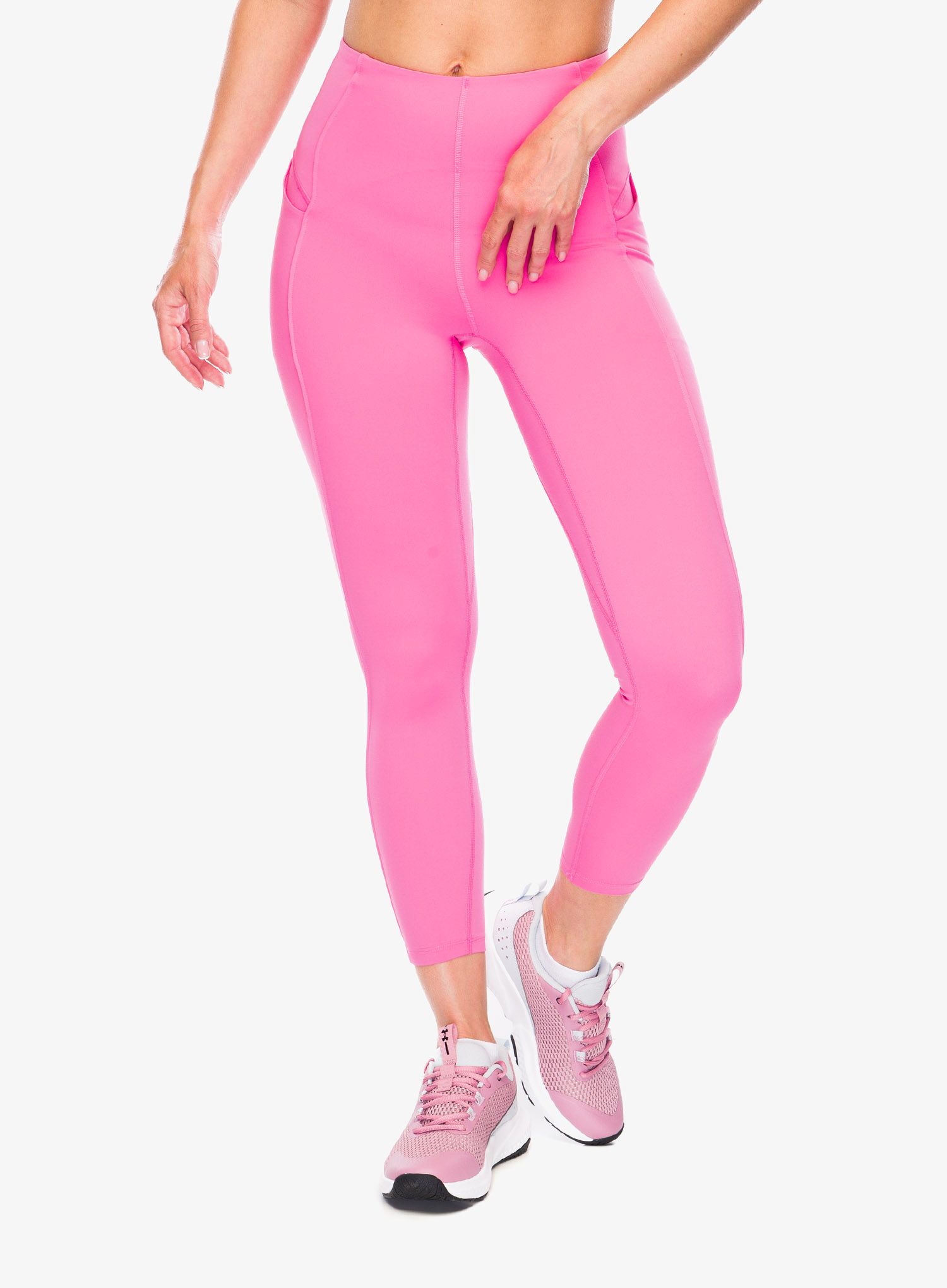 Ženske gamaše Under Armour Meridian Ankle Leg Pintuk - bubble gum/metallic silver